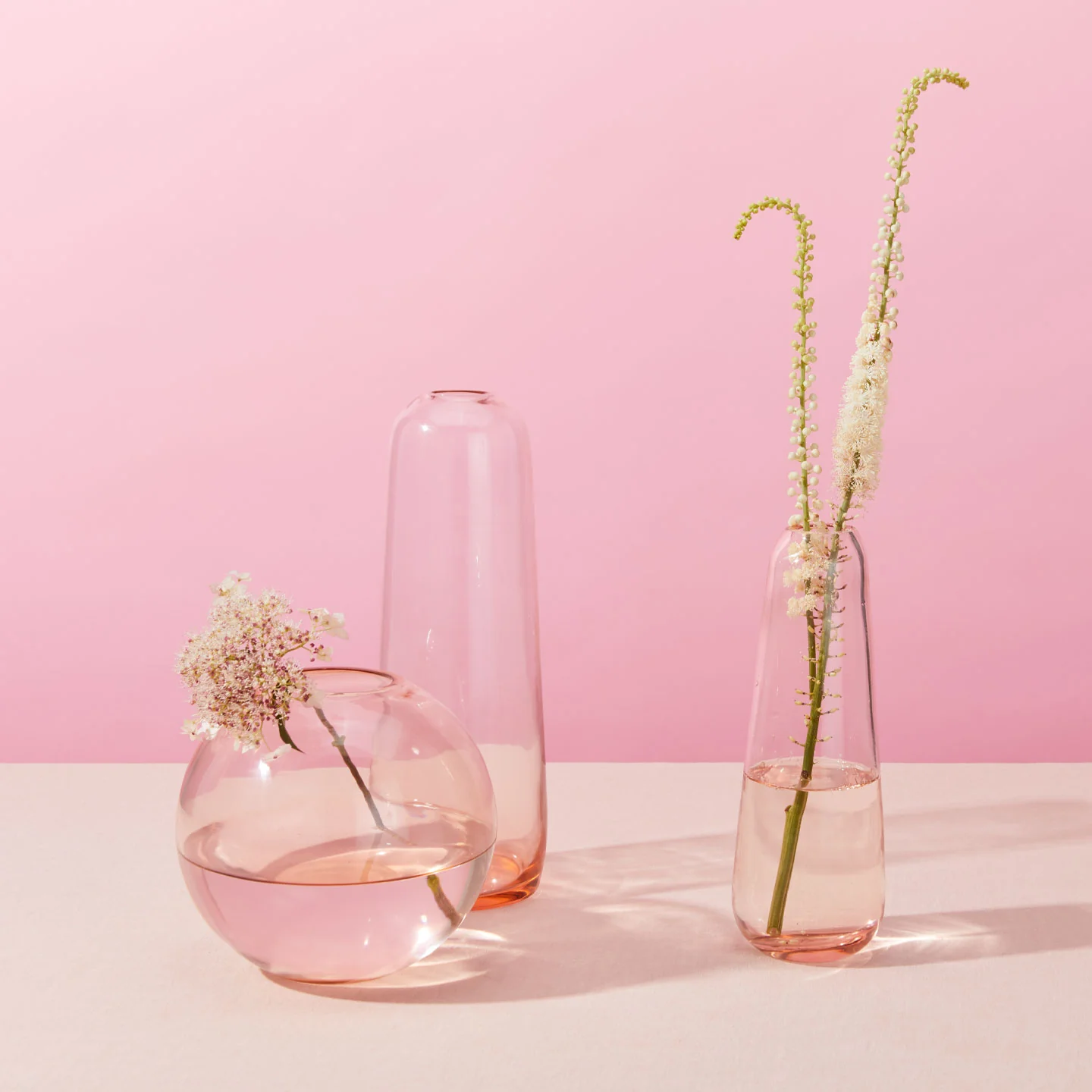 Aurora Slim Drop Vase - Blush - Image 4