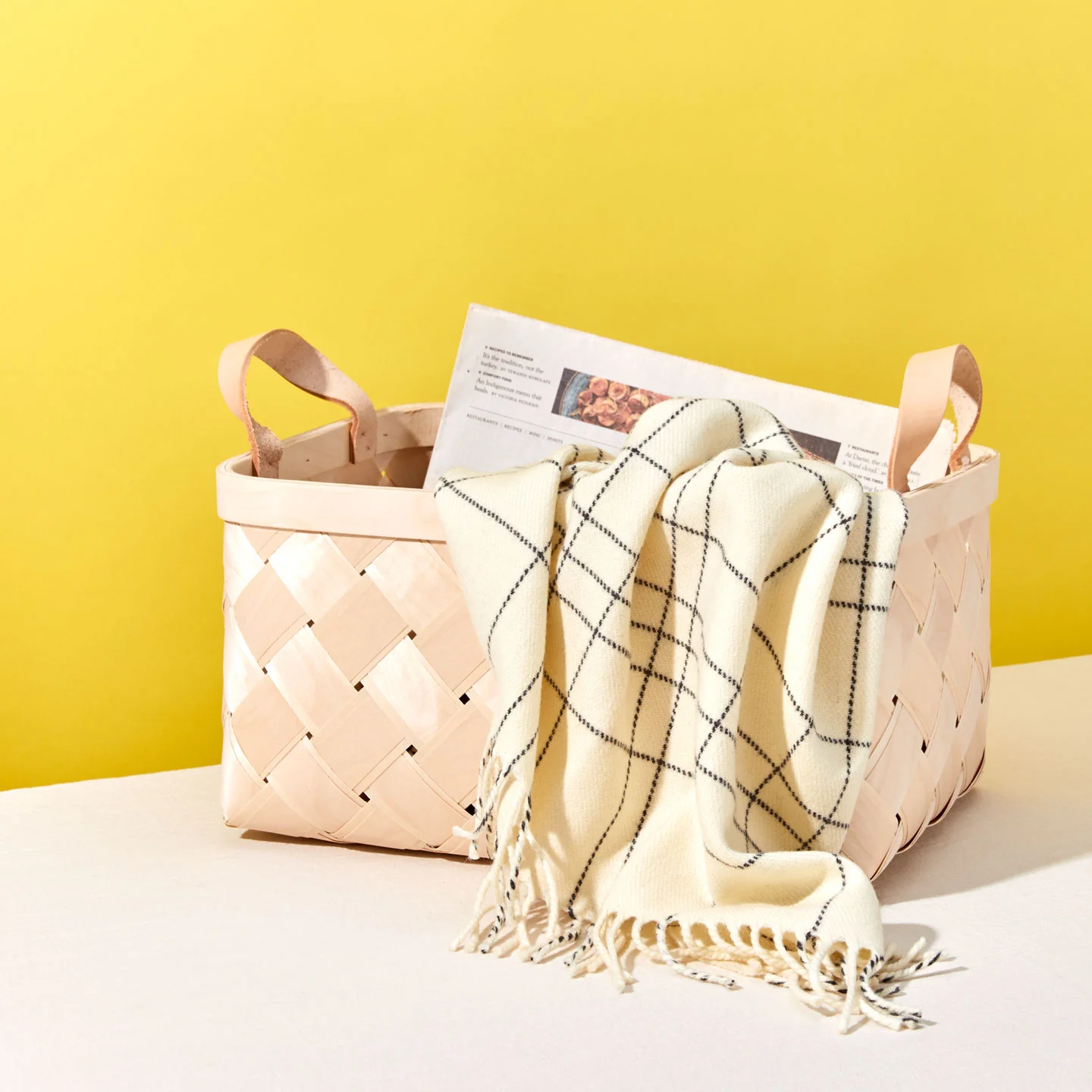 Birch + Leather Basket - Image 3