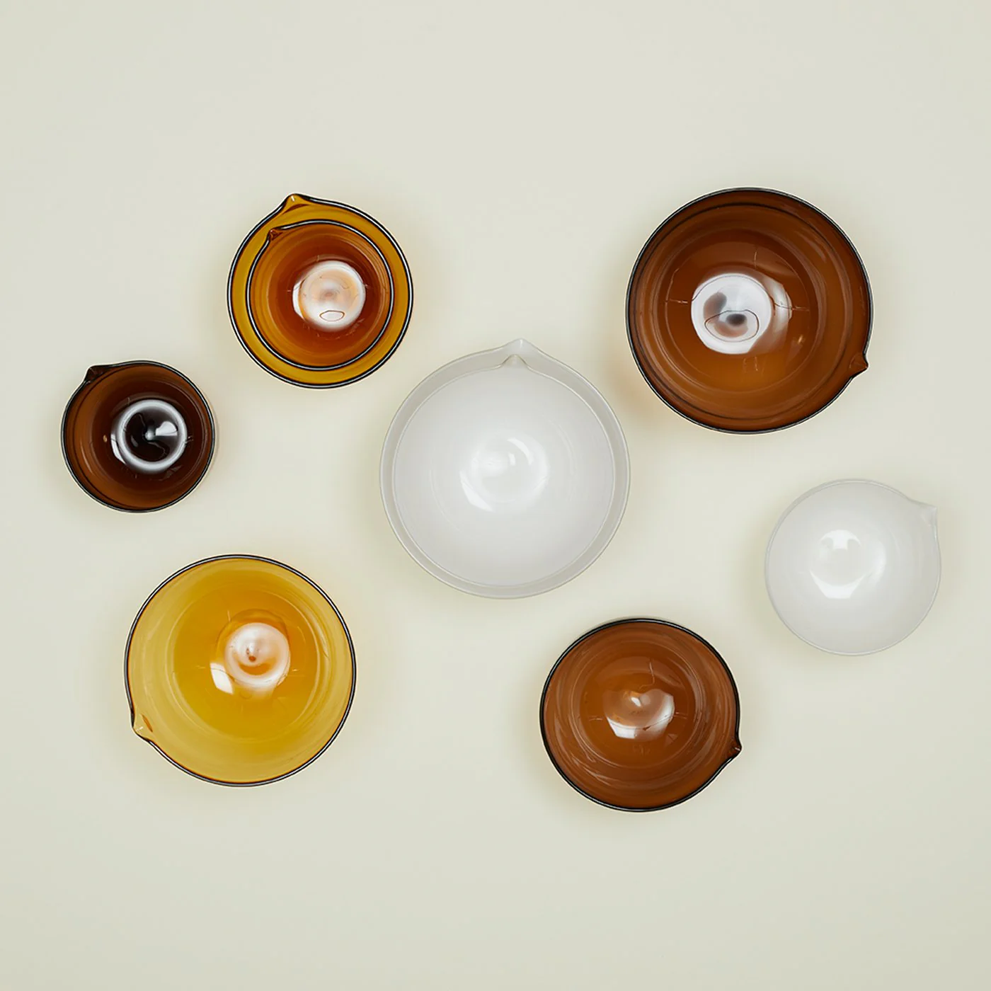 Blown Glass Mixing Bowls - Espresso - Image 4