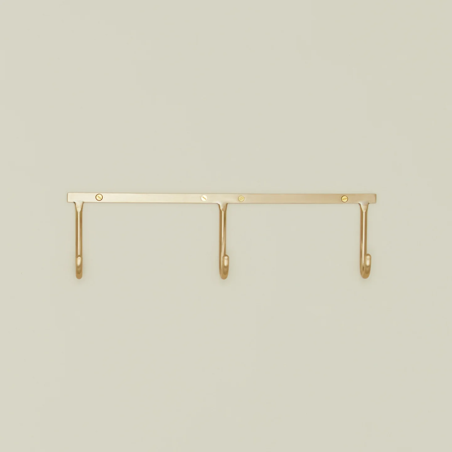 Brass Hook Rack - Trio