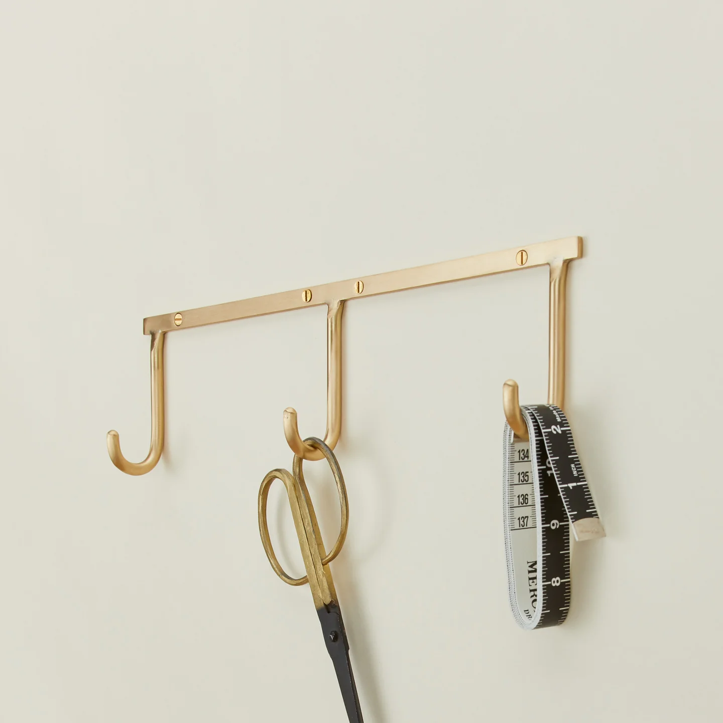 Brass Hook Rack - Trio - Image 4