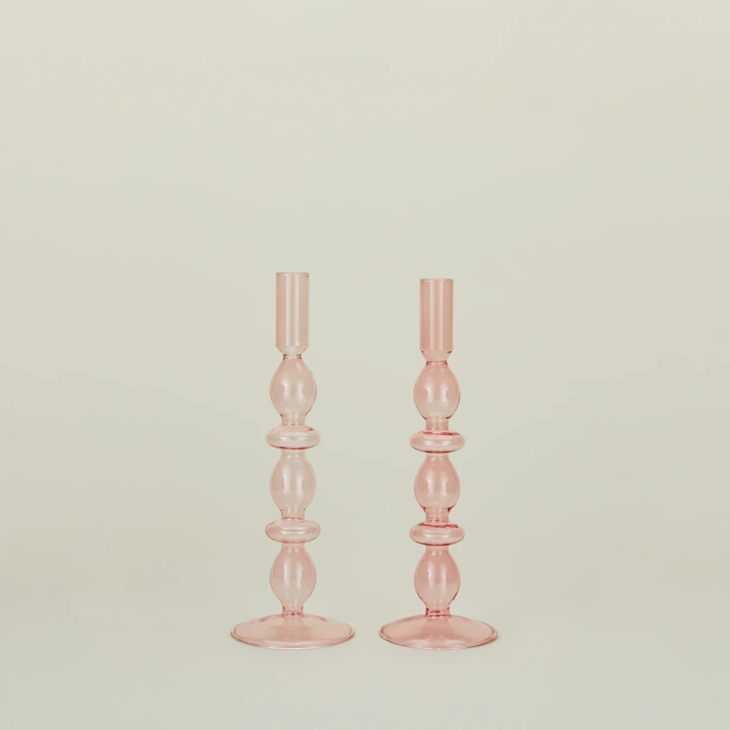 Bubble Candle Holder, Set of 2 - Pink