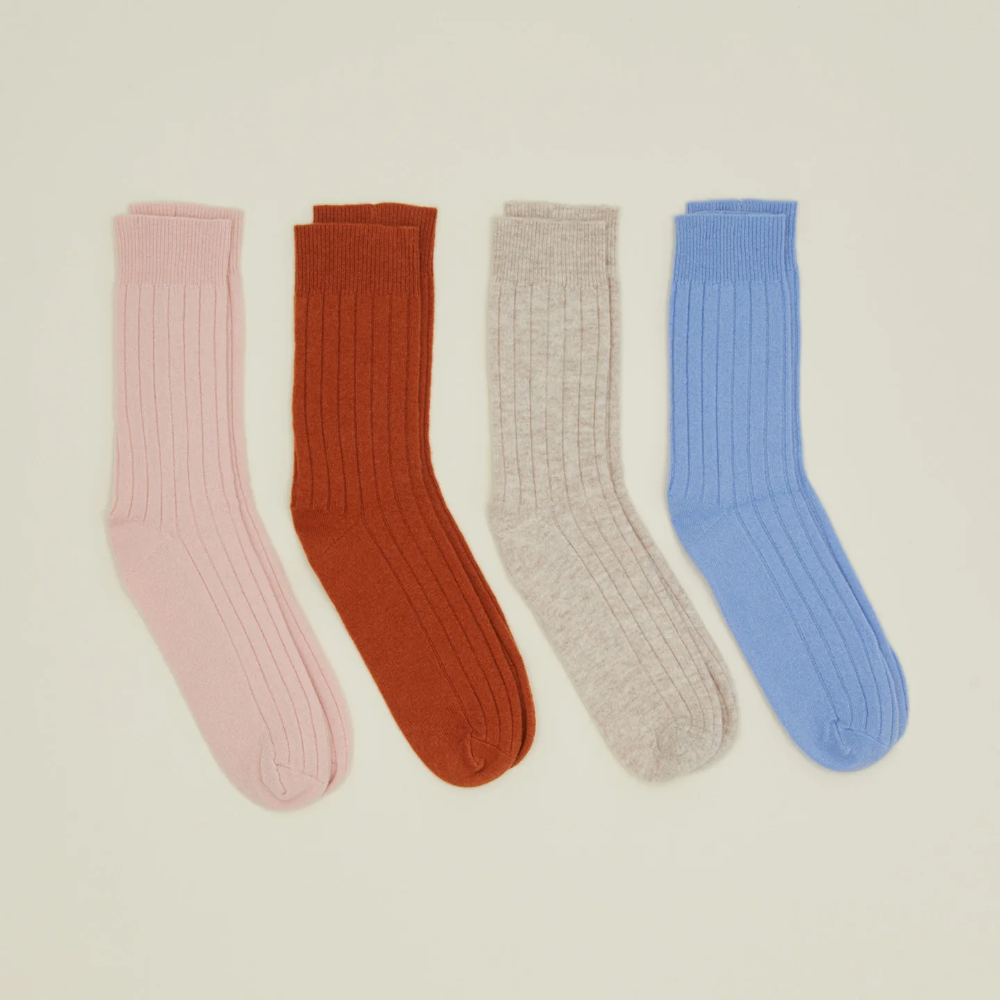 Cashmere + Merino Wool Socks - Cornflower Blue - Image 3