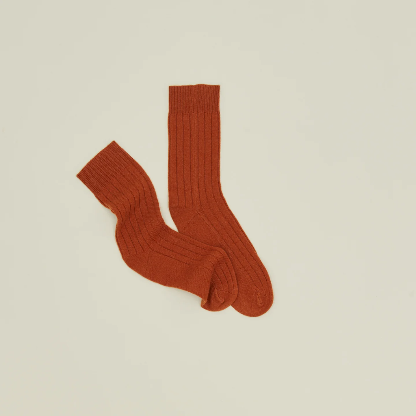 Cashmere + Merino Wool Socks - Terracotta - Image 2