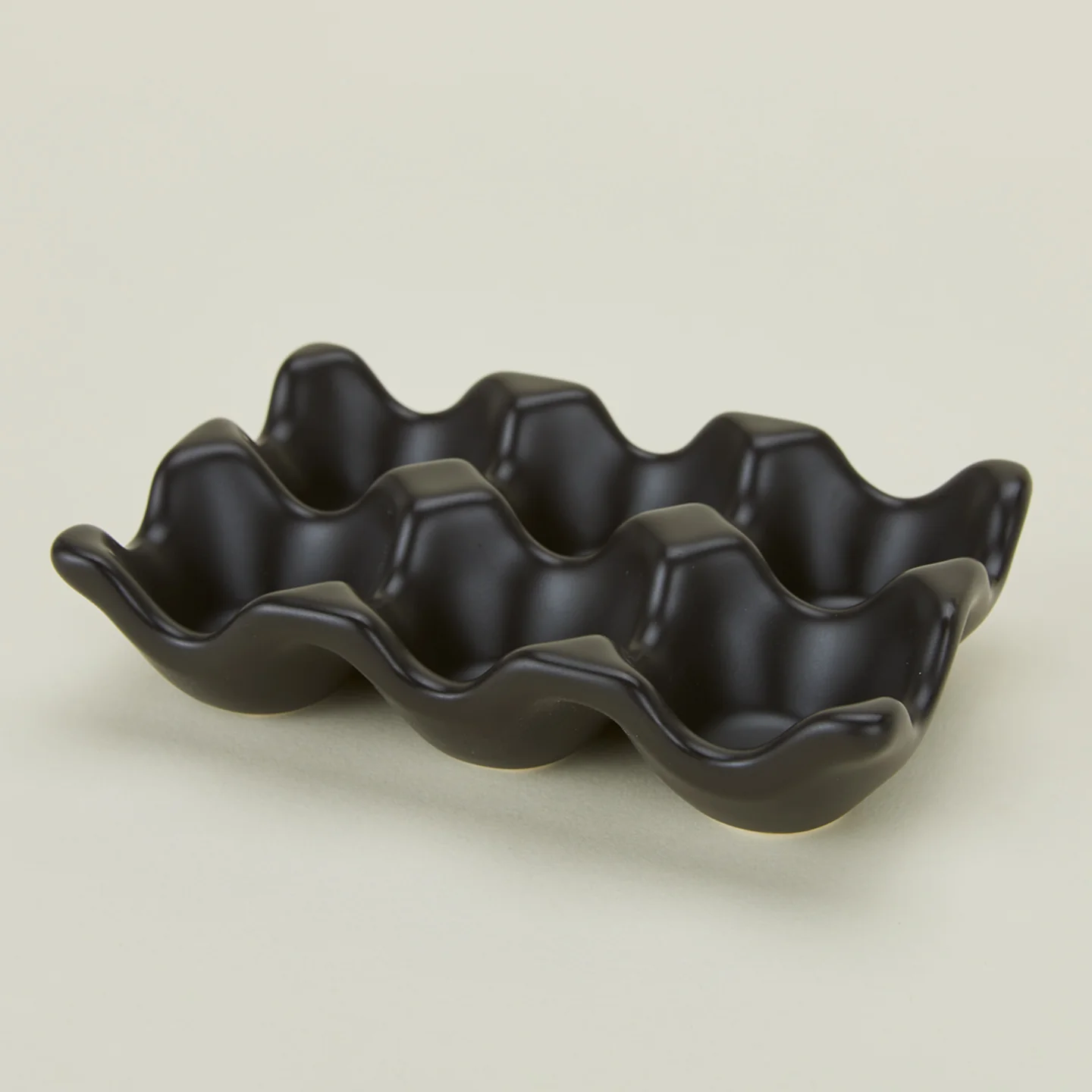 Ceramic Half Dozen Egg Holder - Black - Image 4