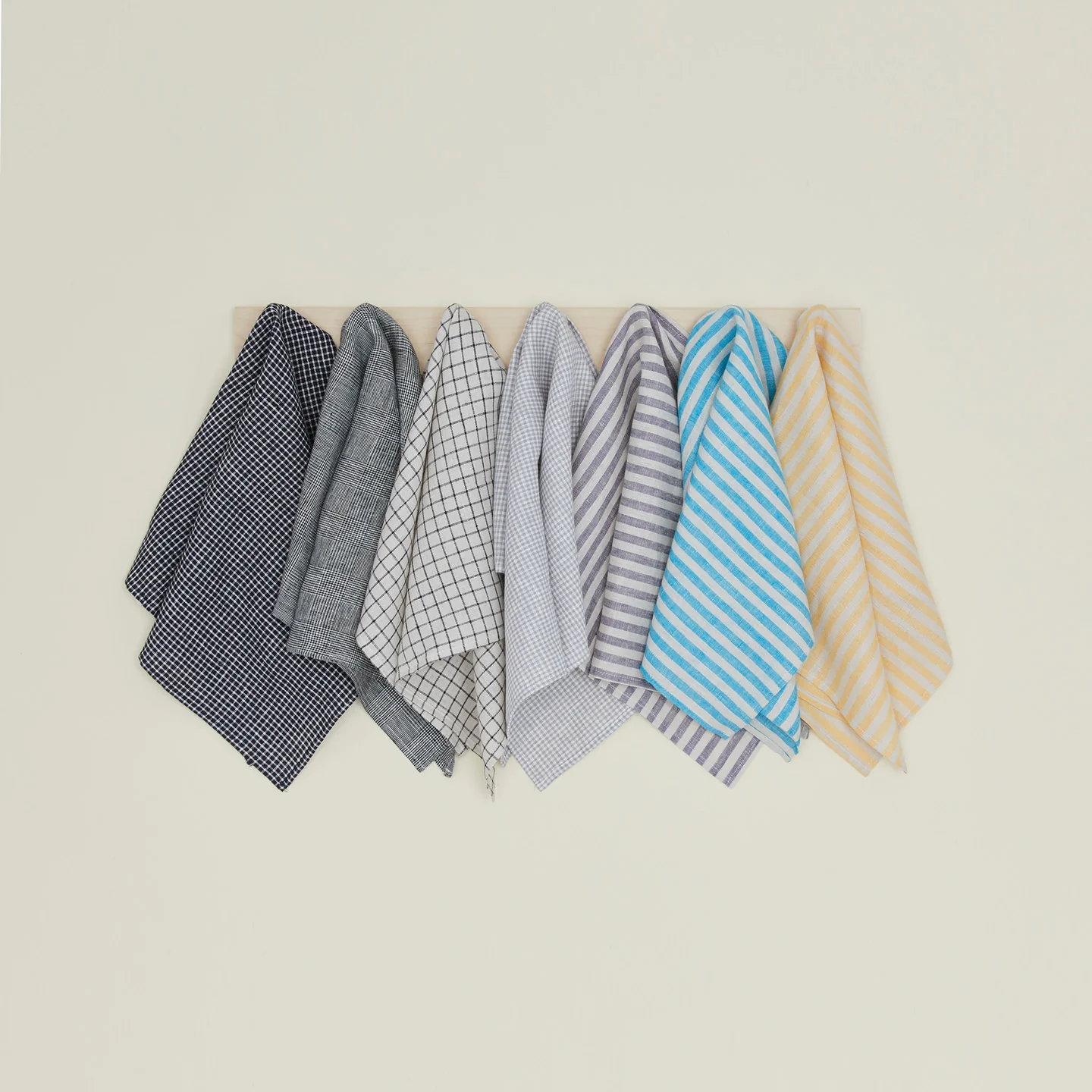 Chambray Stripe Kitchen Towel - Grey - Image 4