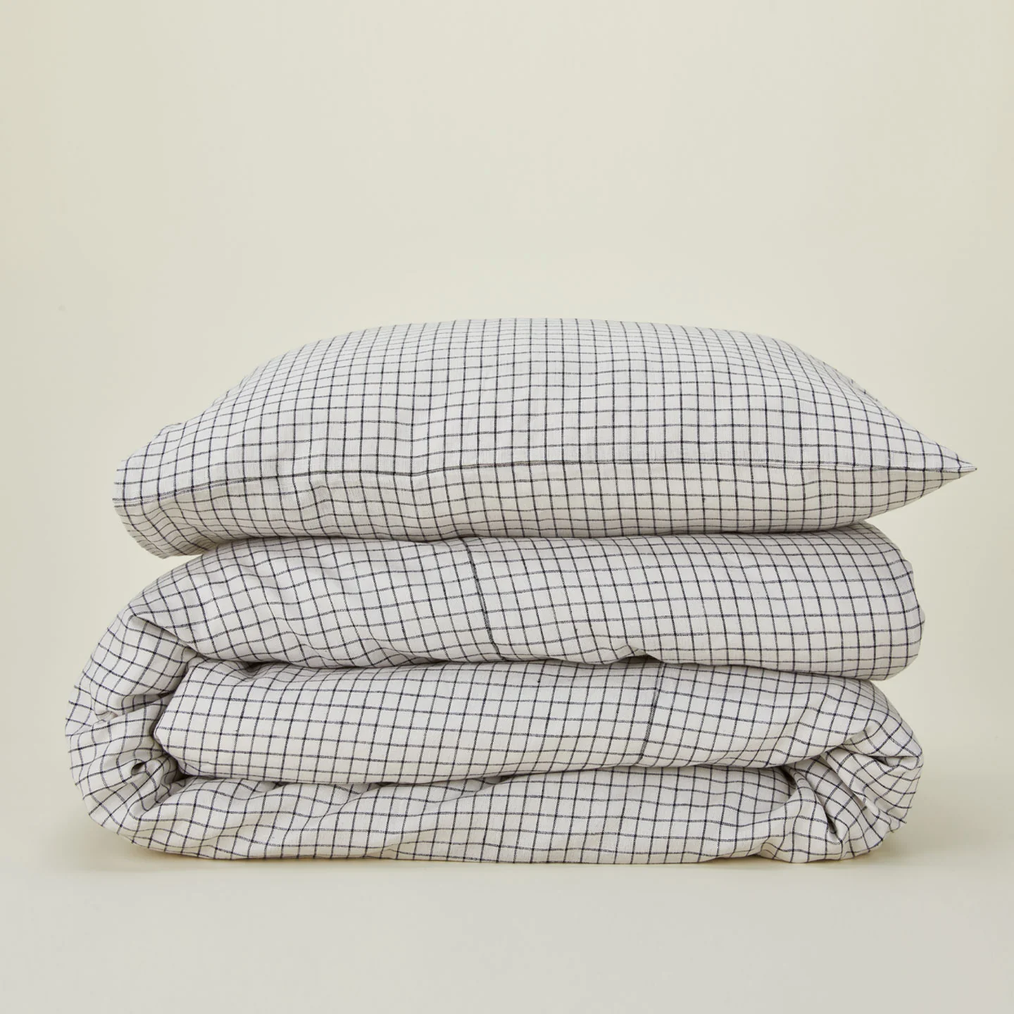 Checked Linen Pillowcase - Image 3
