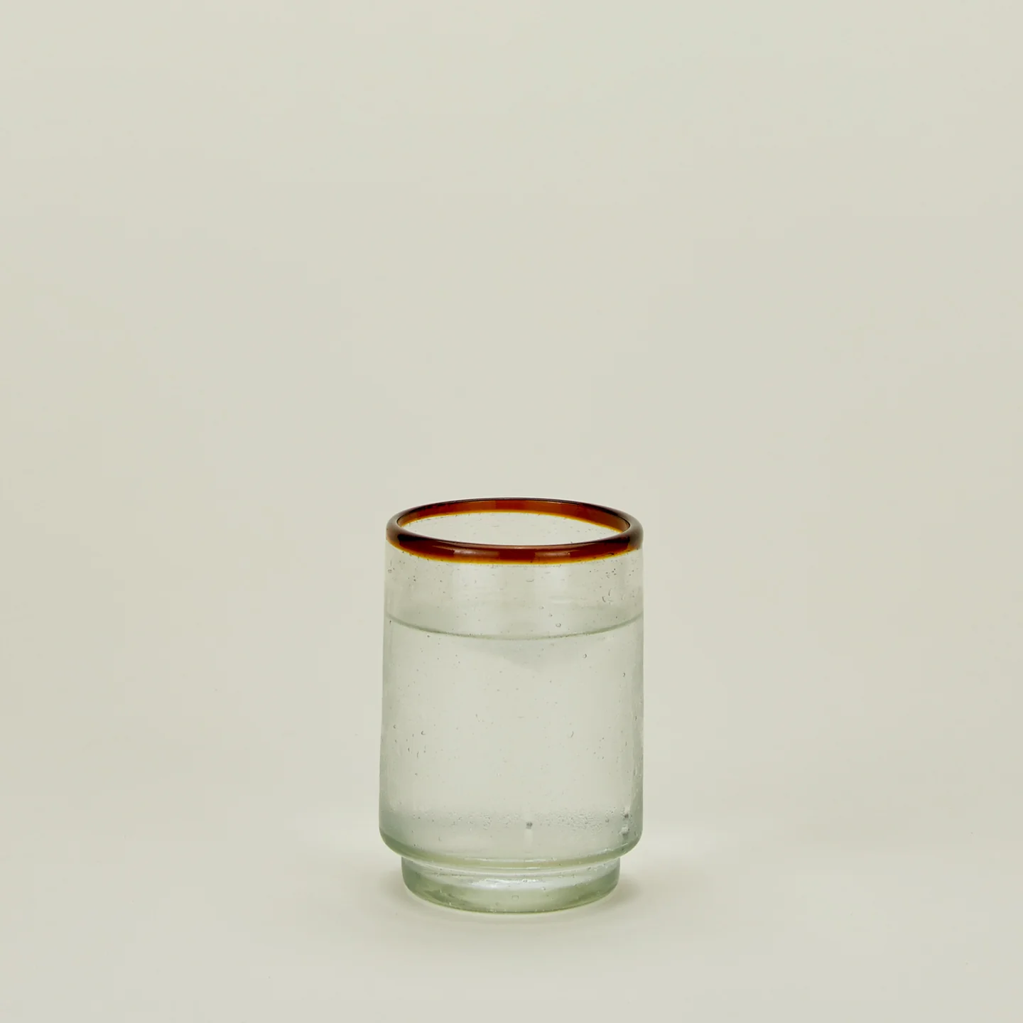 Color Rim Stacking Glass - Amber - Image 3