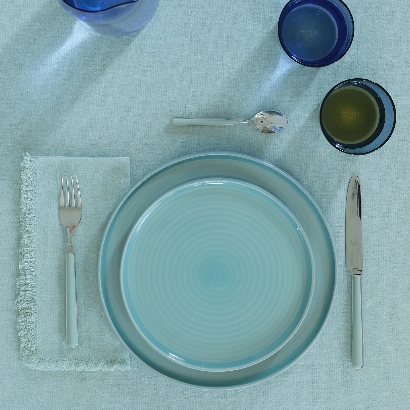 Essential Cotton Tablecloth - Sky - Image 3