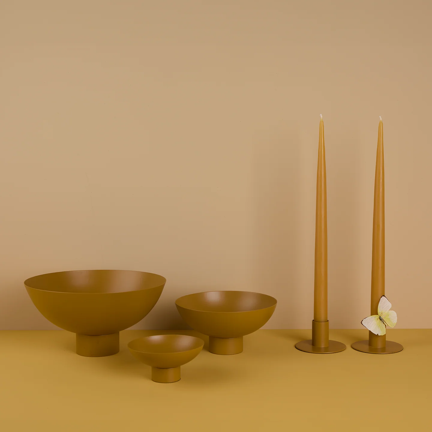 Essential Footed Bowl Decor Bundle - Mustard - Image 2
