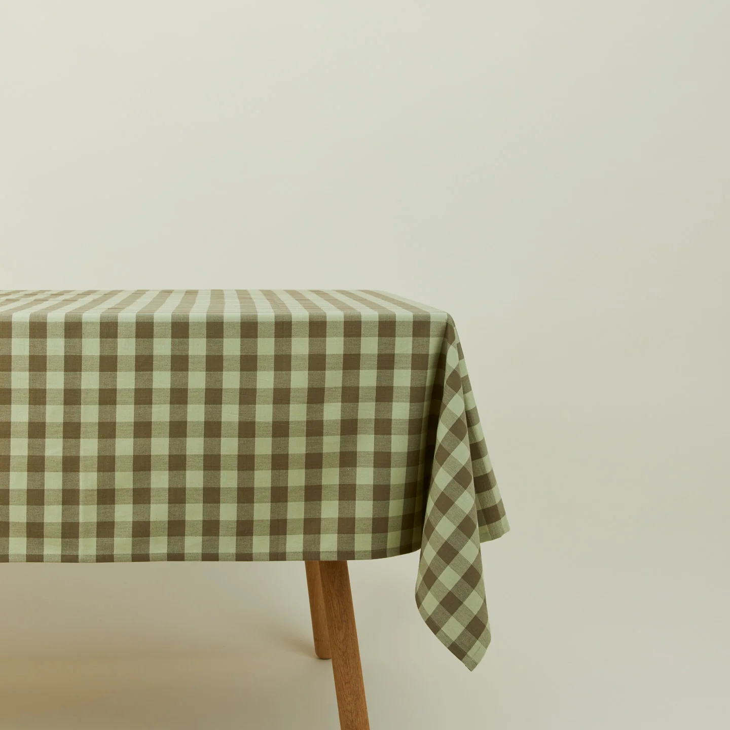 Essential Gingham Tablecloth - Sage/Olive