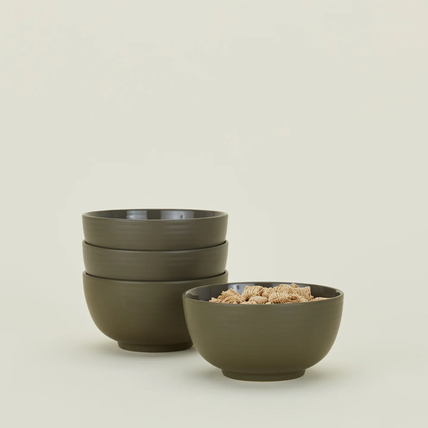 Essential Large Bowl, Set of 4 - Olive - Image 2