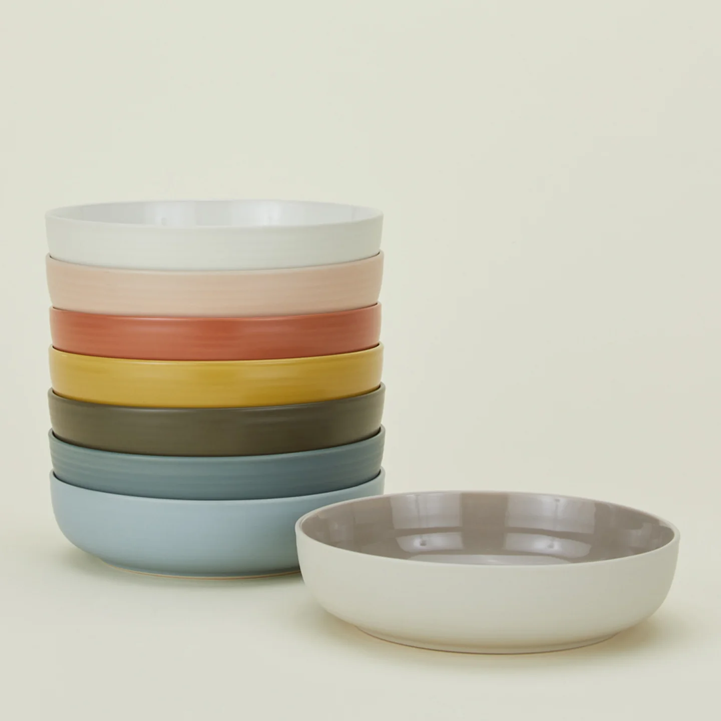 Essential Low Bowl, Set of 4 - Light Grey - Image 5