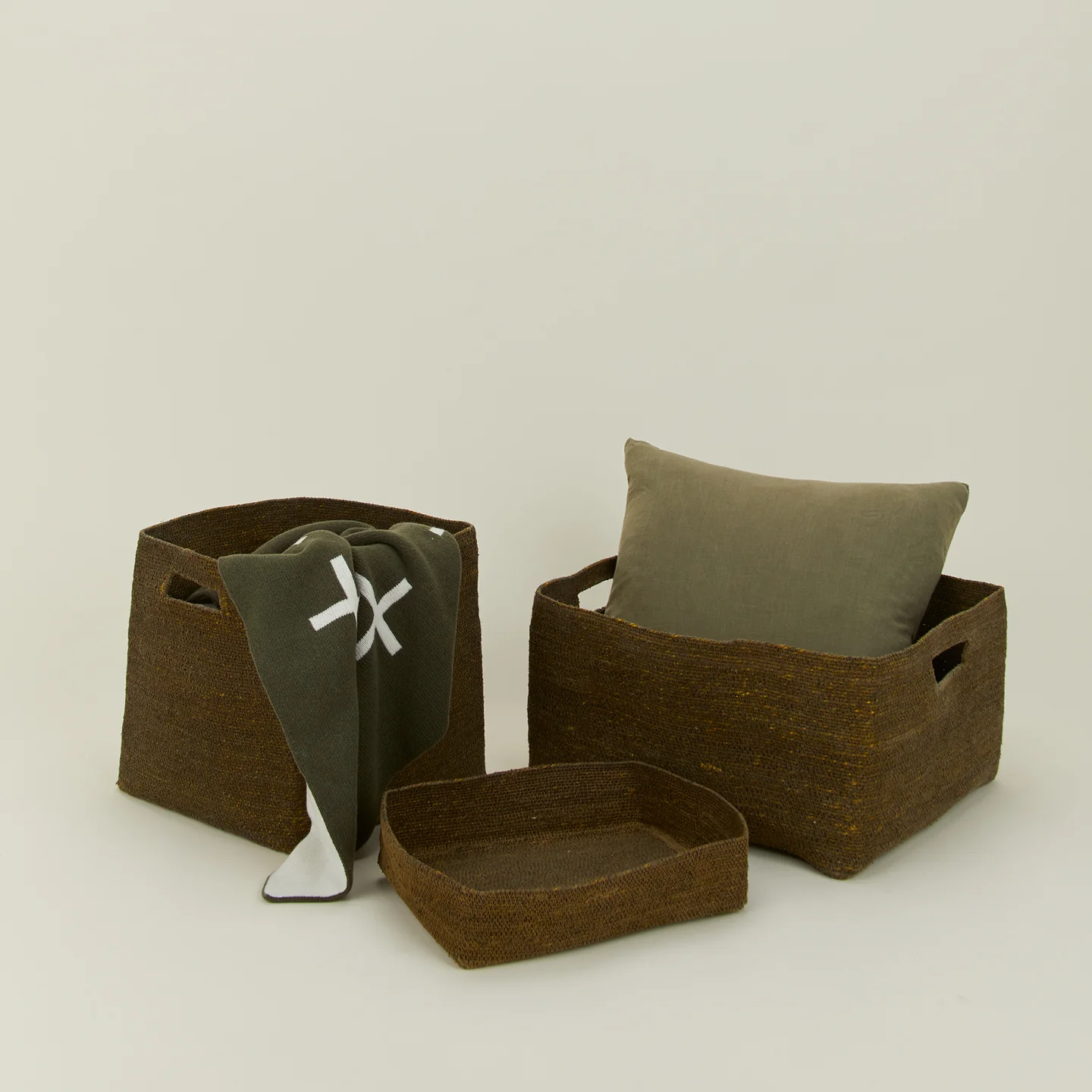 Essential Square Basket - Olive - Image 3