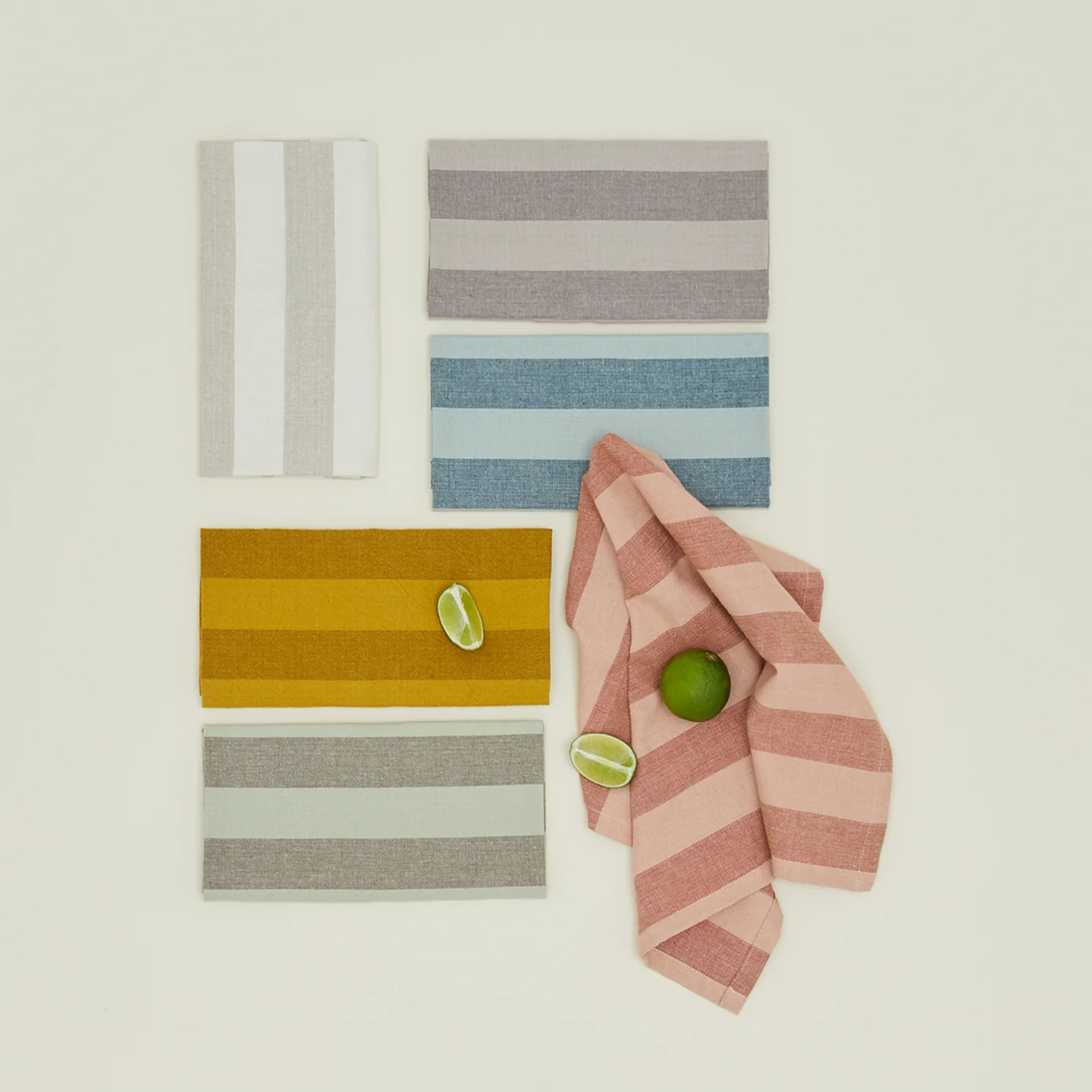 Essential Striped Dinner Napkin, Set of 4 - Mustard/Bronze - Image 5