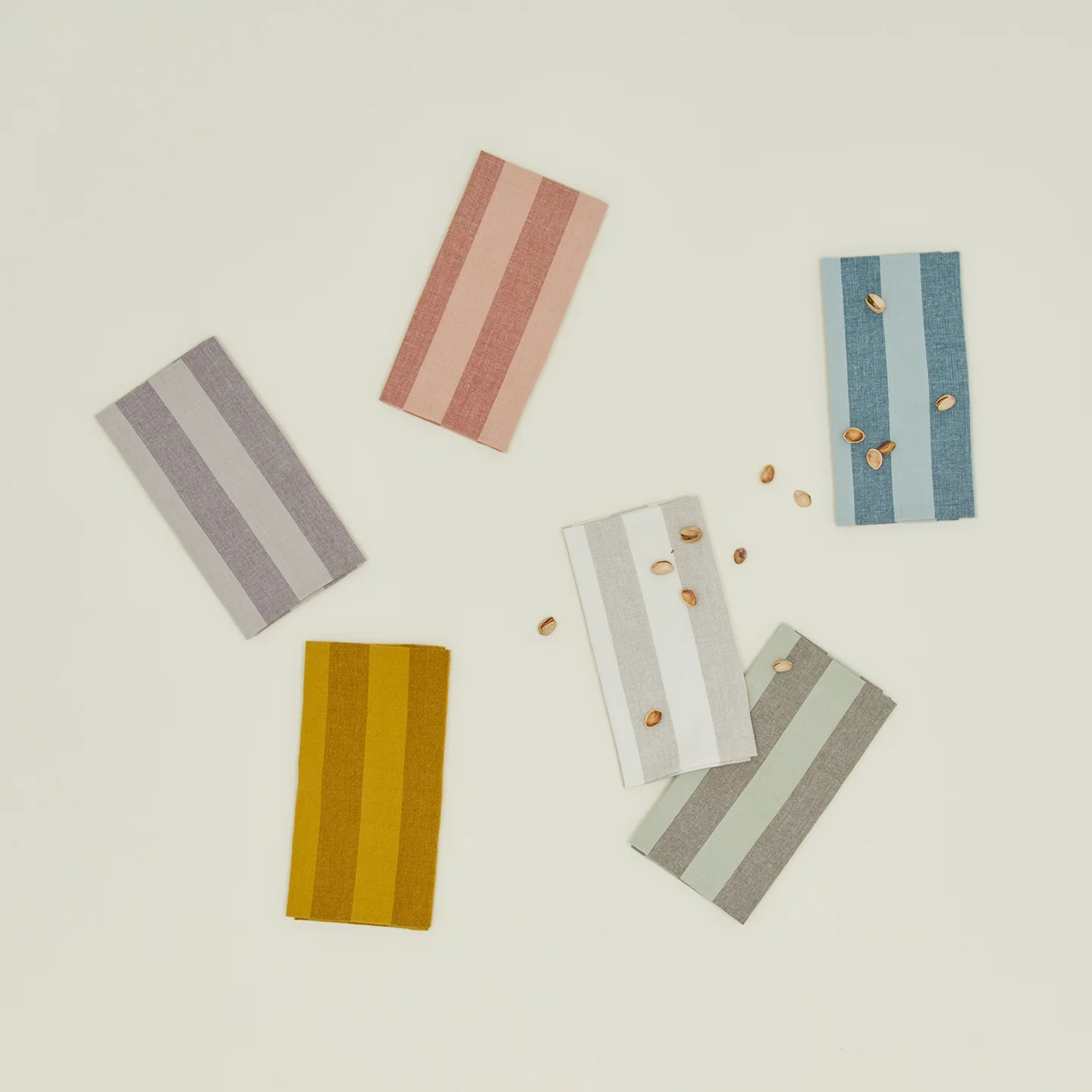 Essential Striped Dinner Napkin, Set of 4 - Sky/Peacock - Image 5