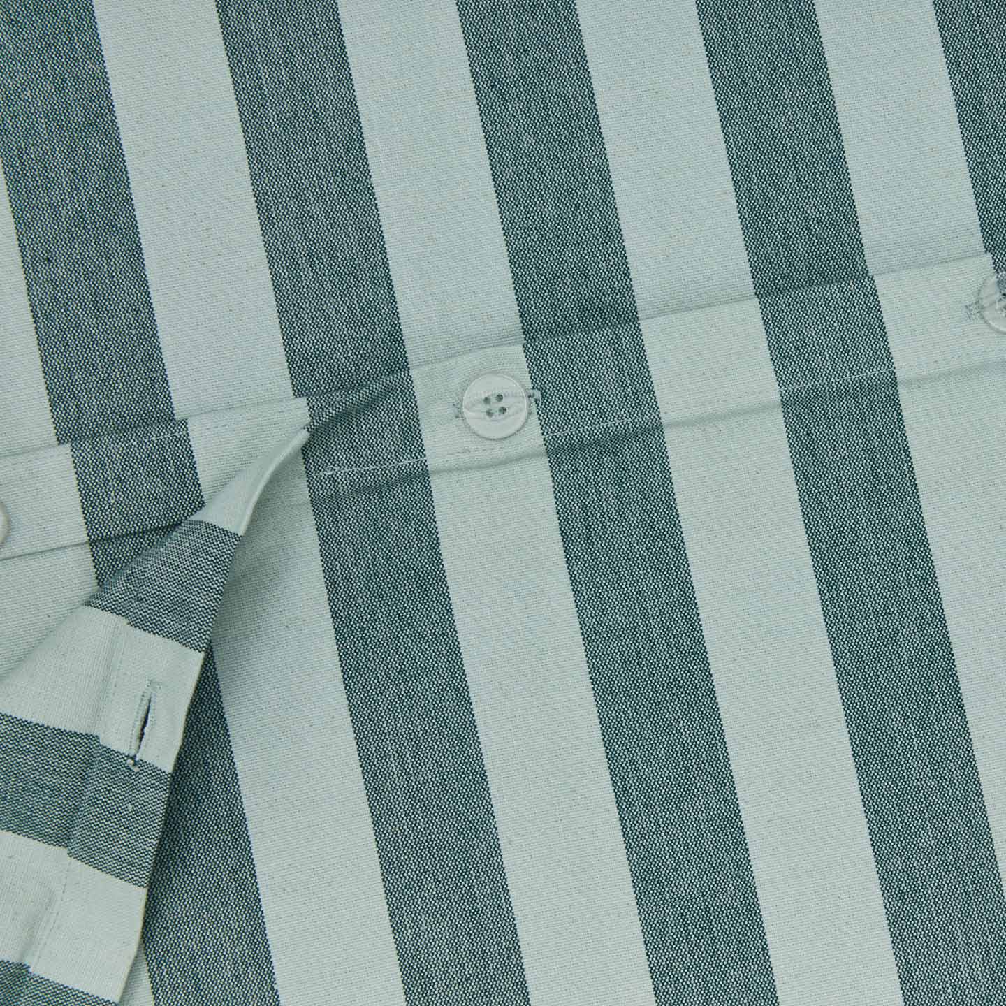 Essential Striped Duvet - Sky/Peacock - Image 3