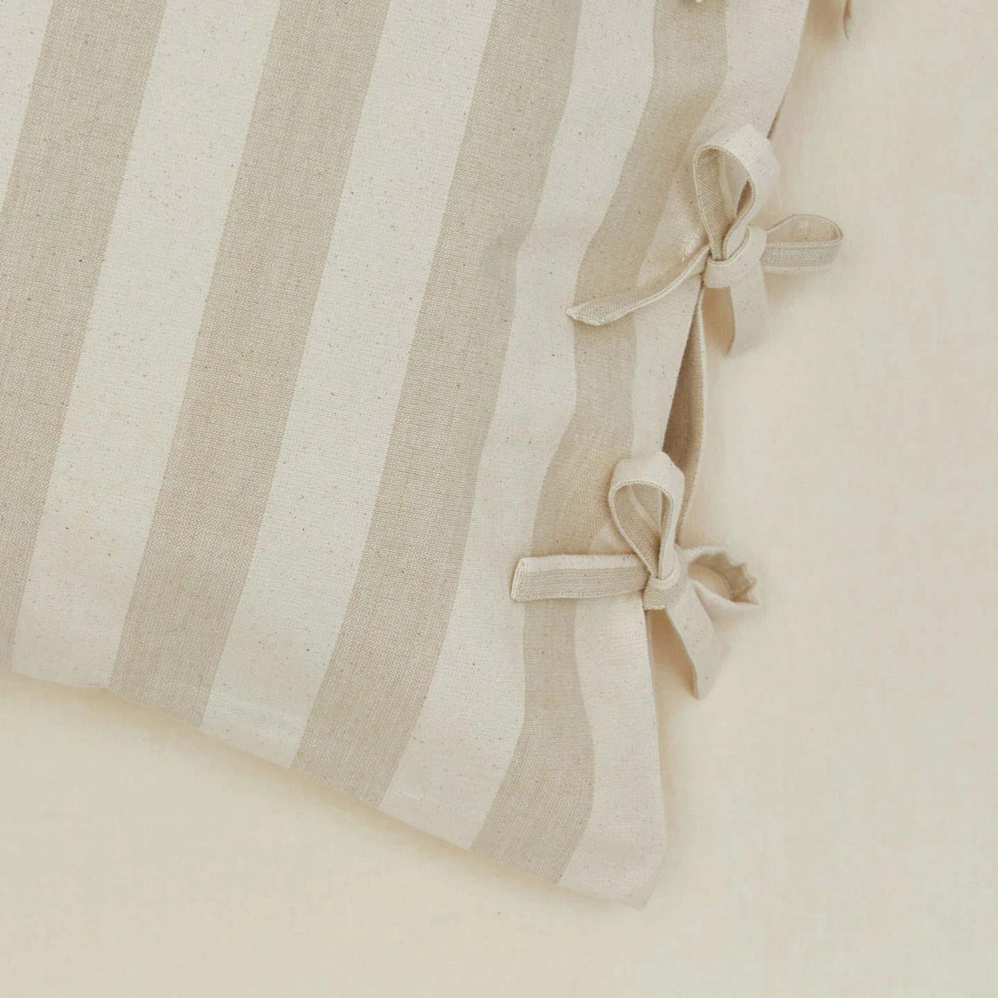 Essential Striped Pillowcases, Set of 2 - Ivory/Flax - Image 2