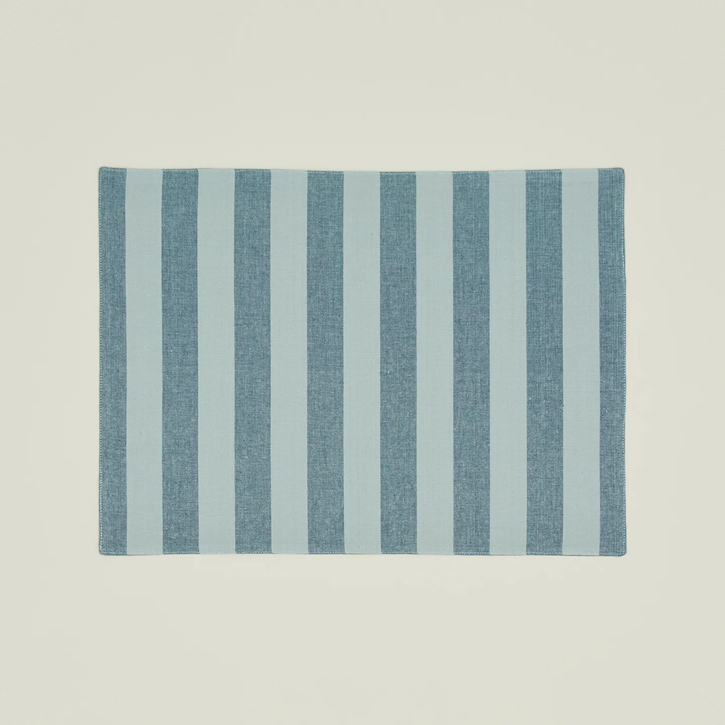 Essential Striped Placemat, Set of 4 - Sky/Peacock