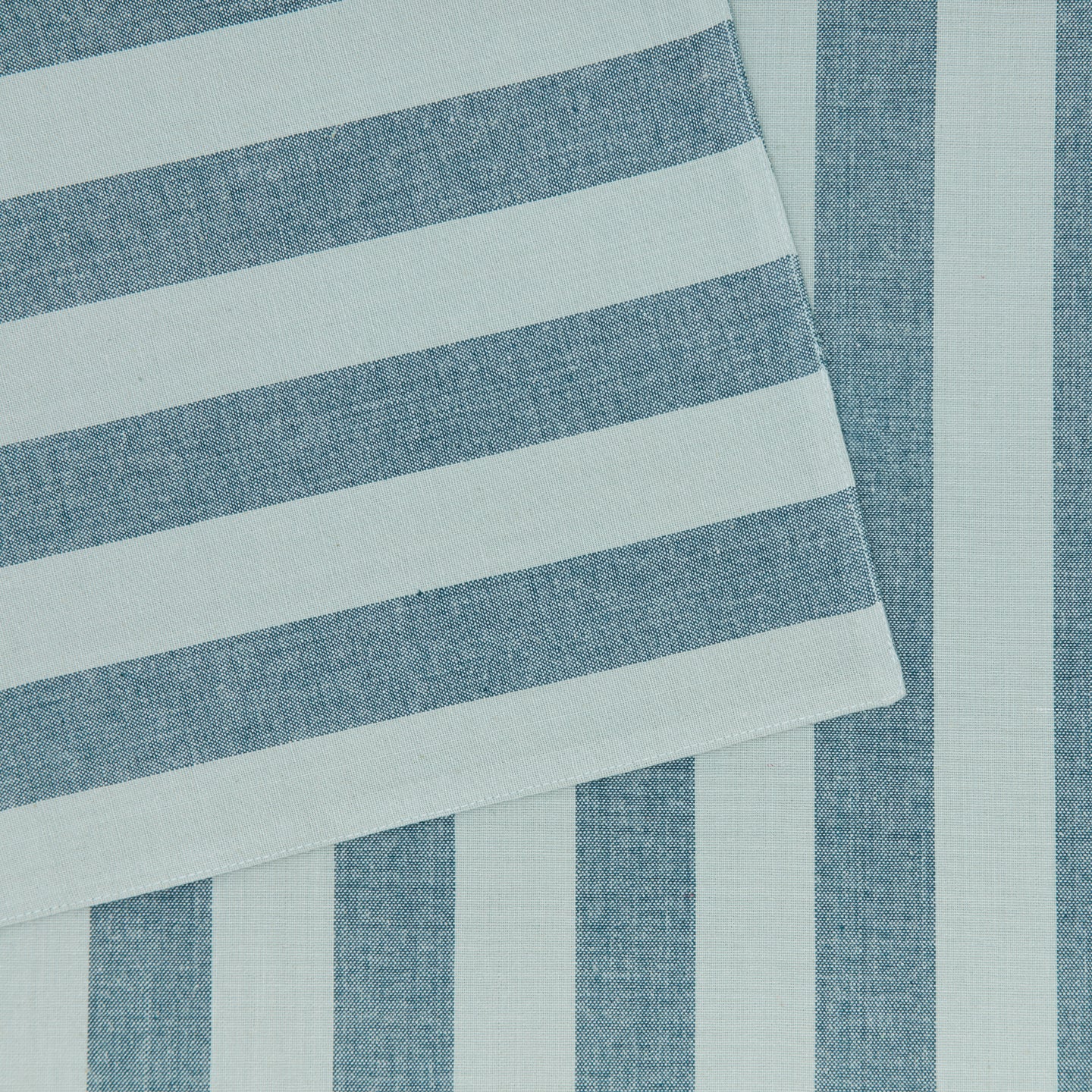 Essential Striped Placemat, Set of 4 - Sky/Peacock - Image 3