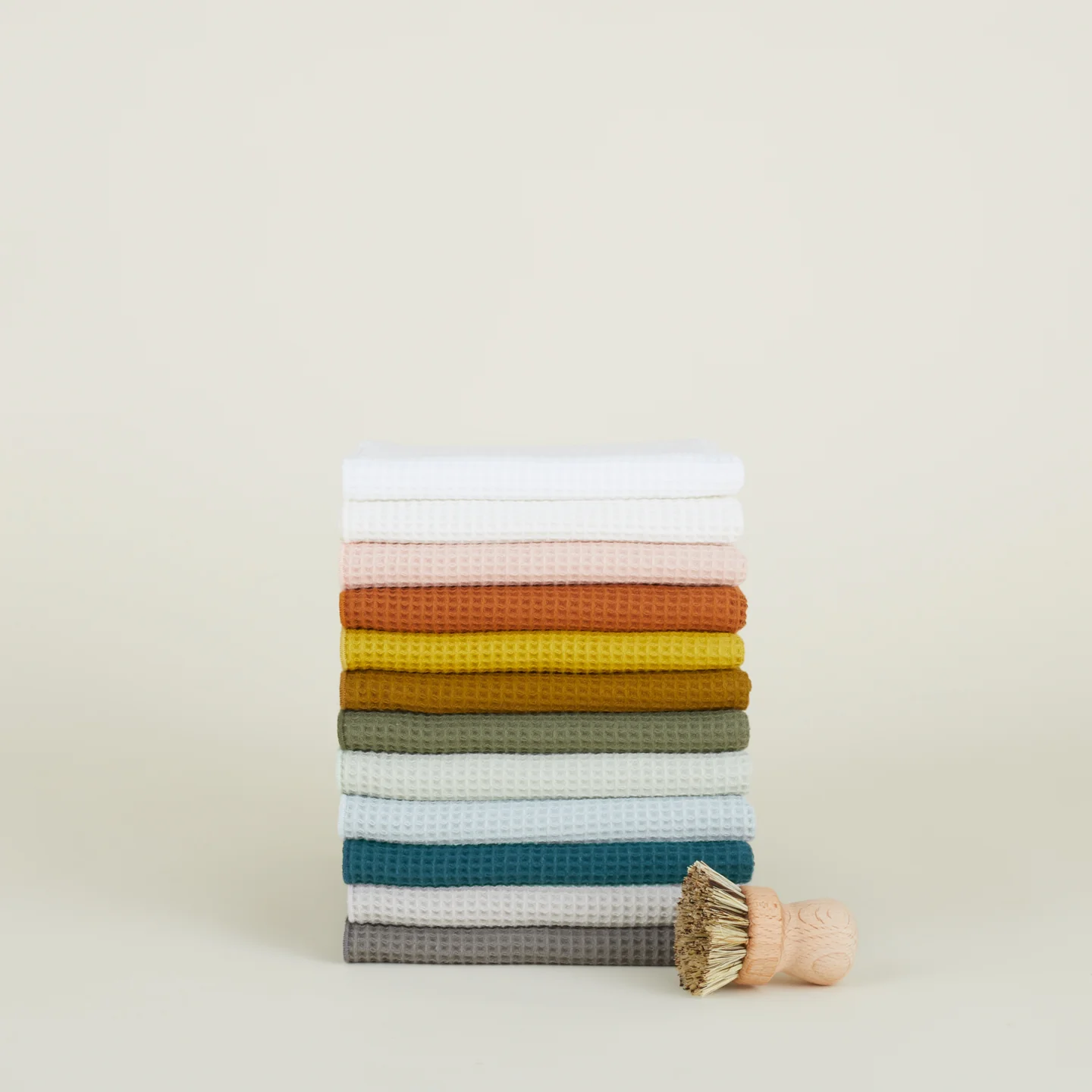 Essential Waffle Dish Towel - Mustard/Bronze - Image 3