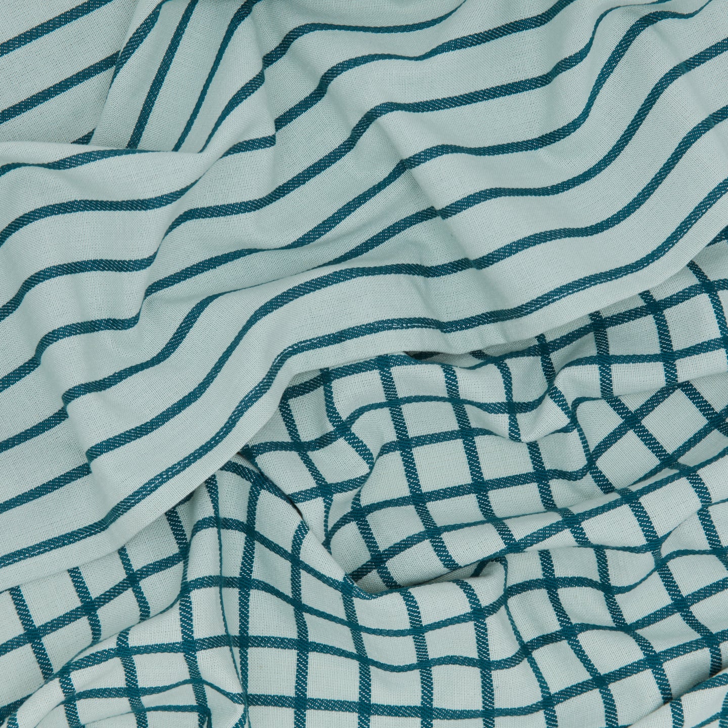 Essential Yarn Dyed Dish Towel, Set of 2 - Sky/Peacock - Image 3