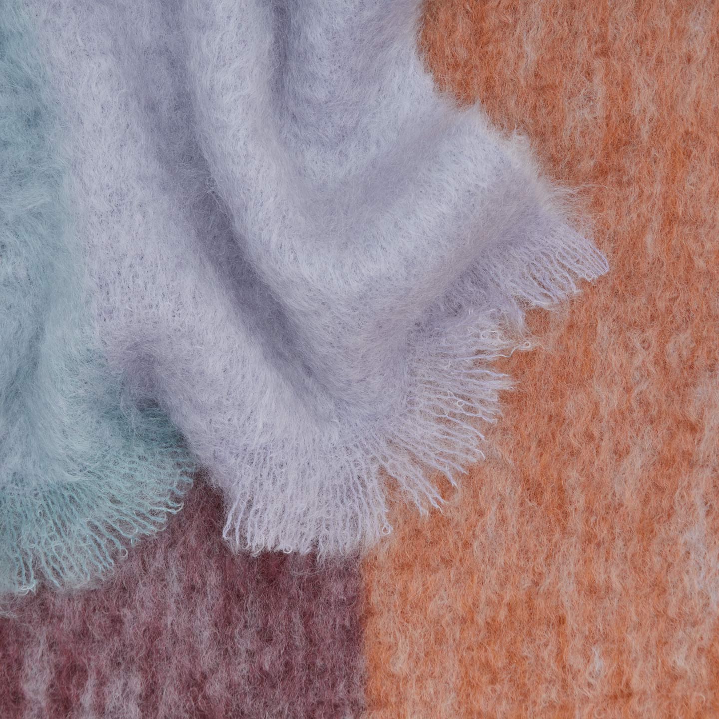 Plaid Mohair Throw - Cool Exploded Plaid - Image 3