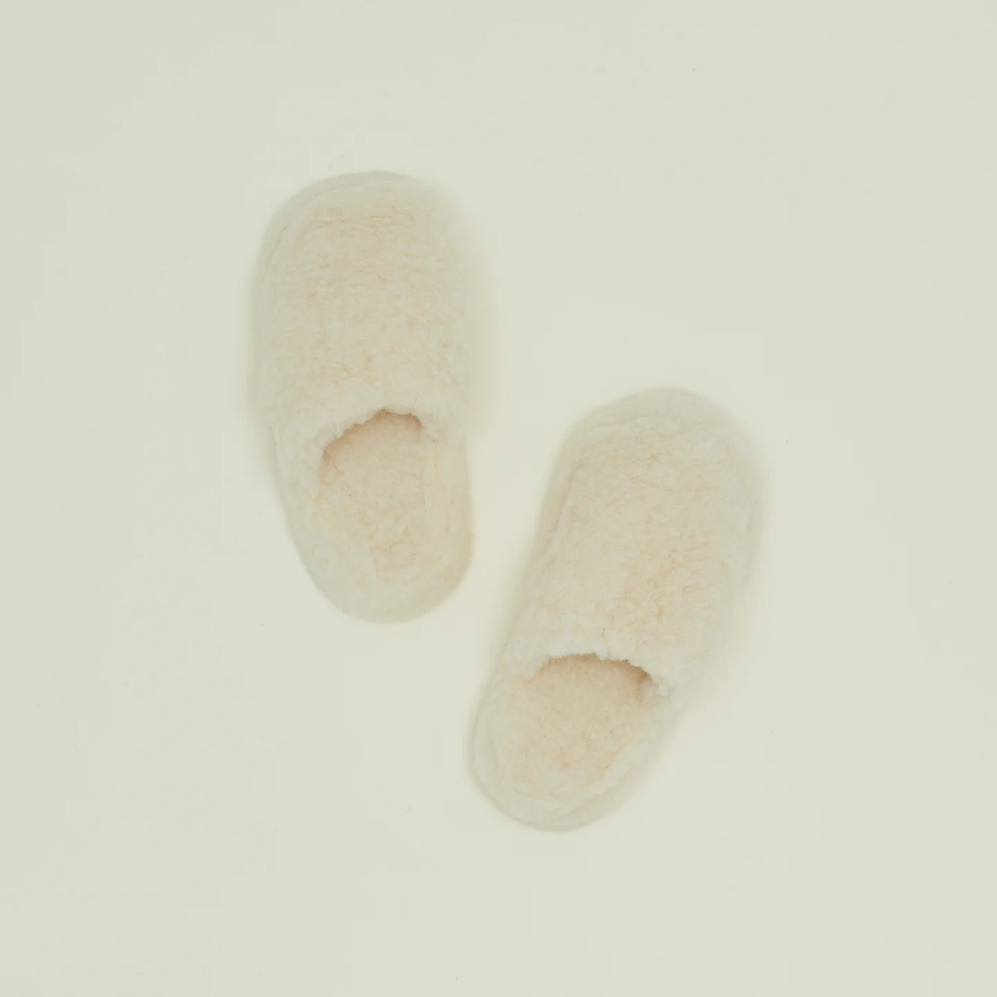 Fuzzy Wool Slippers - White - Image 2