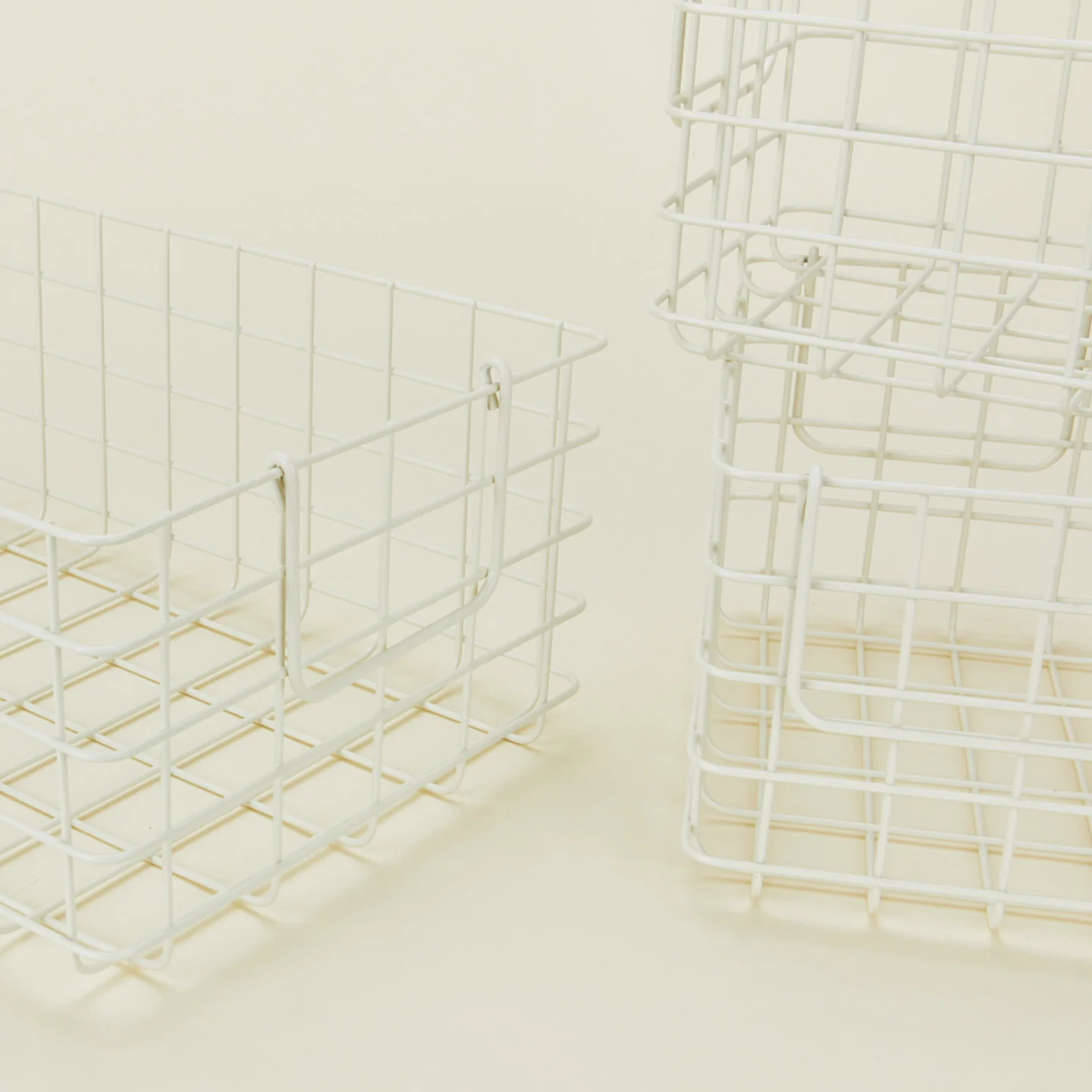 Grid Basket, Set of 3 - Chalk - Image 4