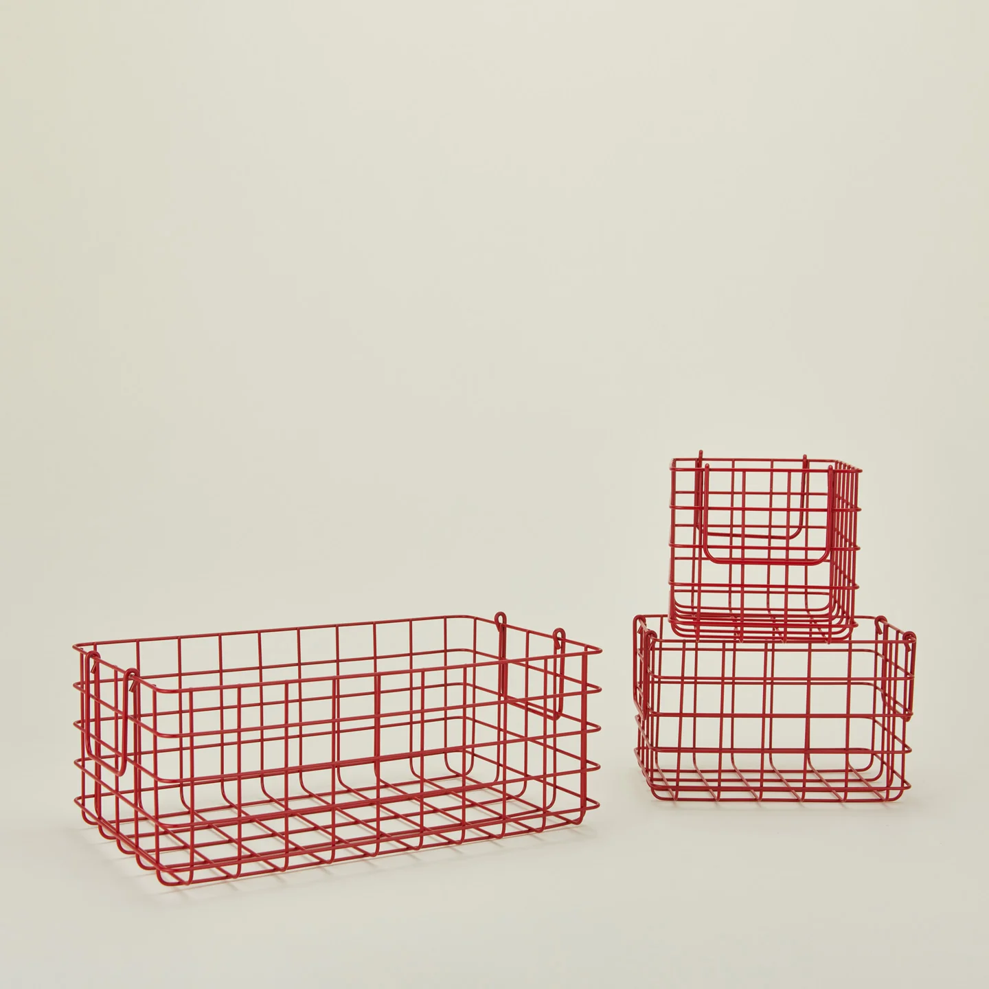 Grid Basket, Set of 3 - Poppy