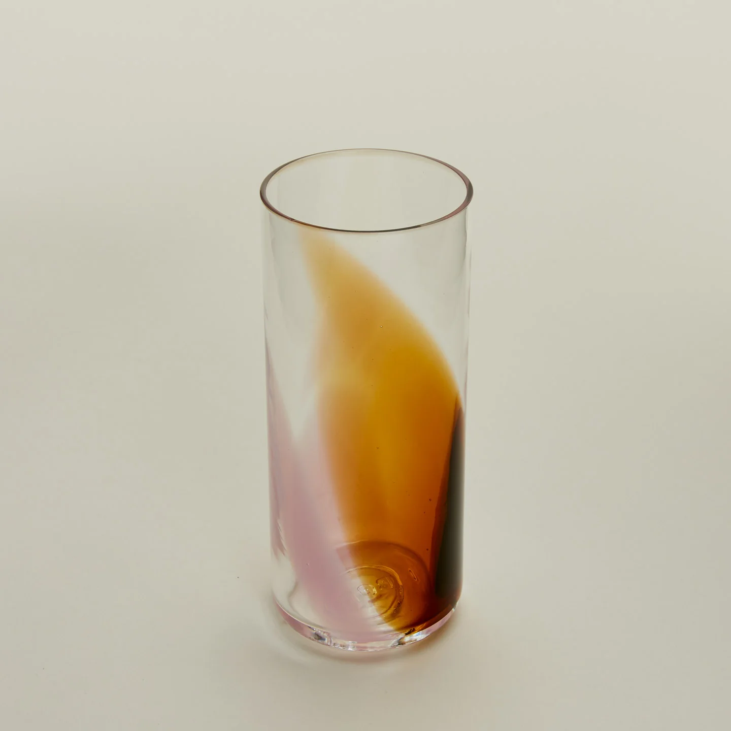 Hand Blown Highball - Blush/Amber - Image 3