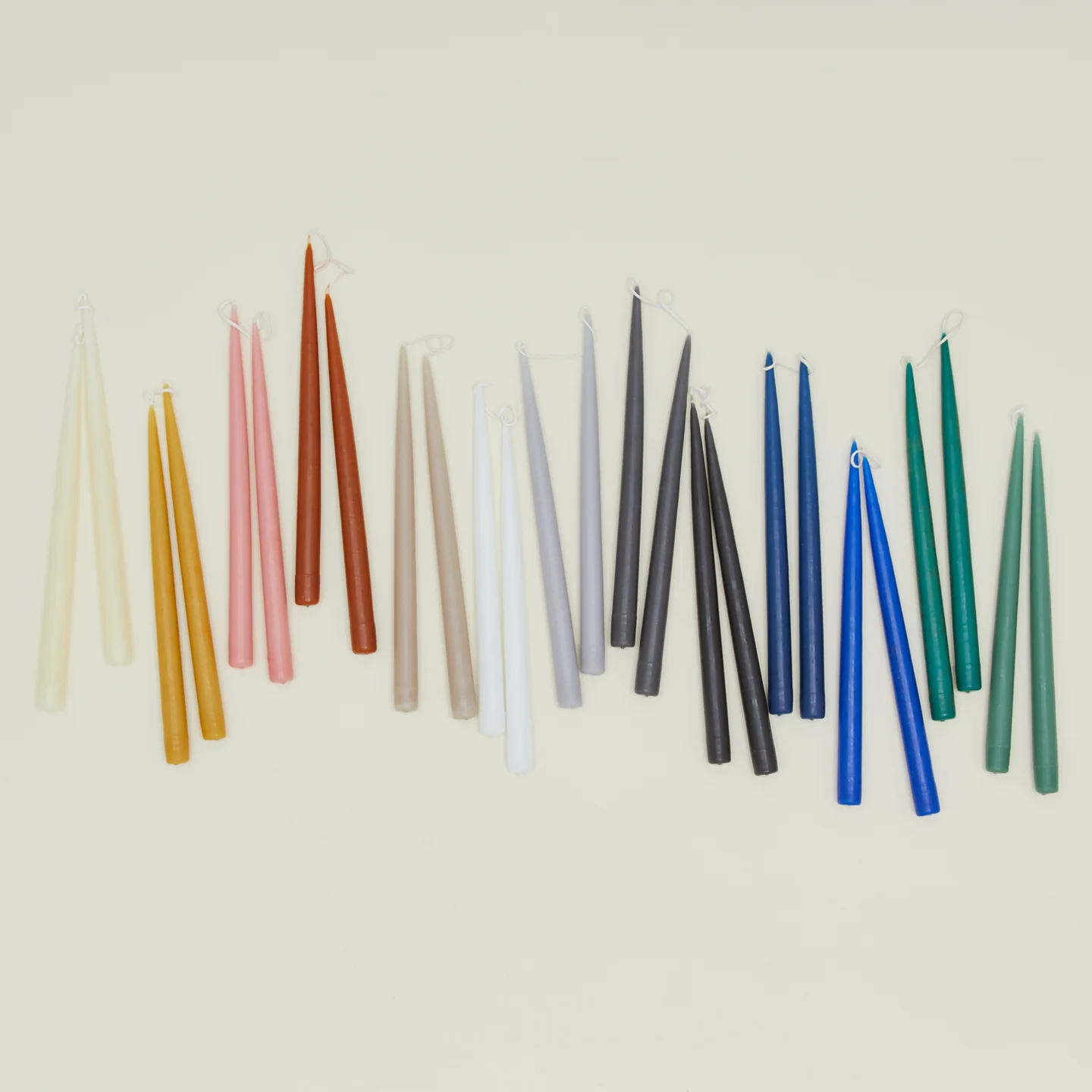 Hand Dipped Taper Set - White - Image 4