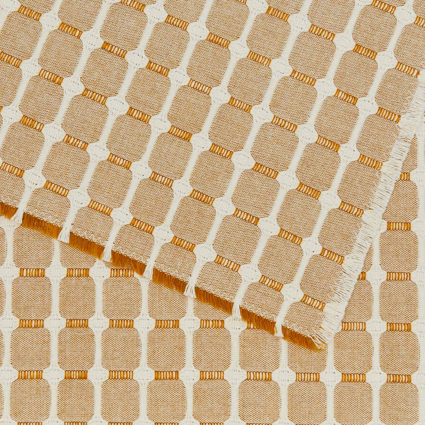Hopsack Fringed Placemat, Set of 4 - Honey - Image 4