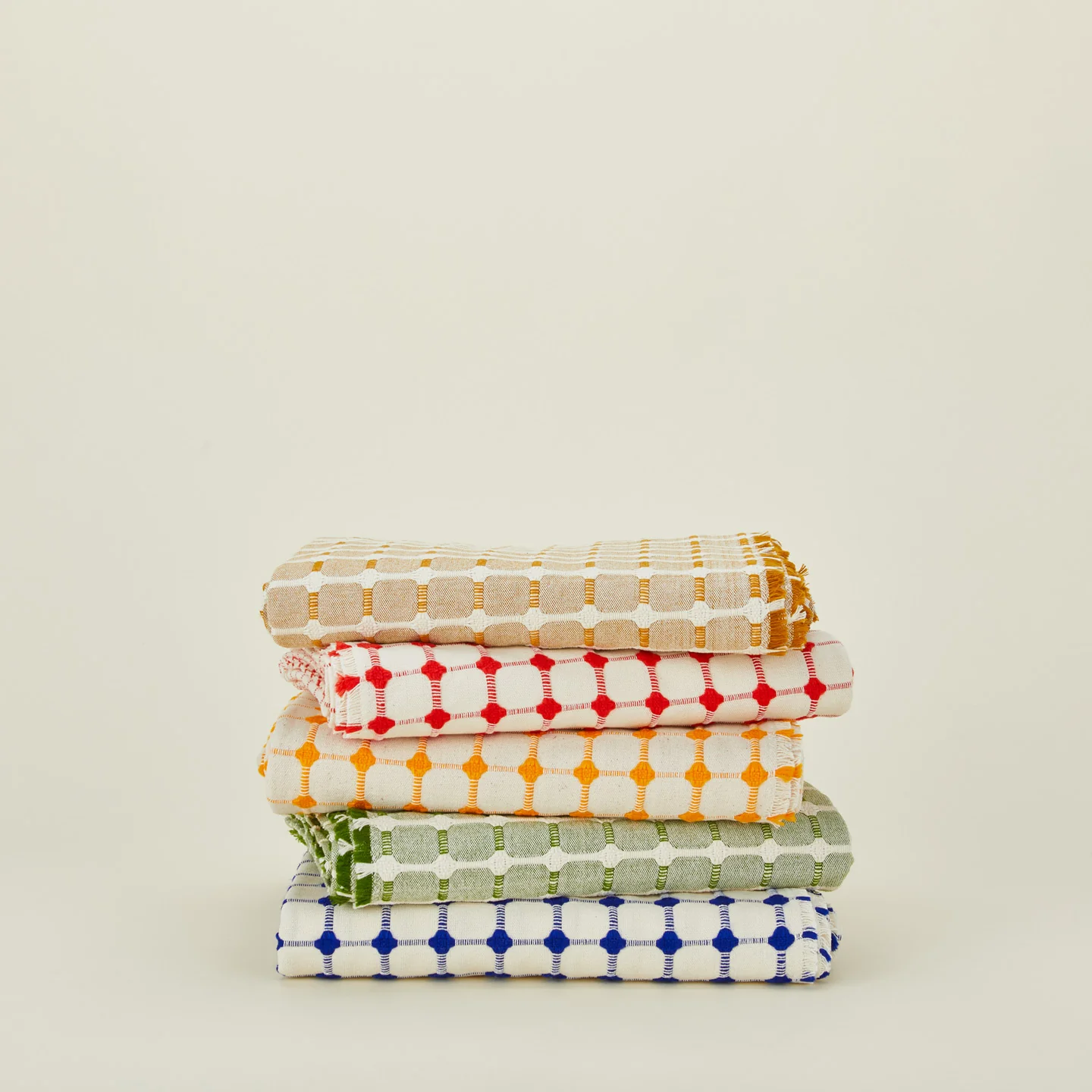 Hopsack Fringed Tablecloth - Leaf - Image 5