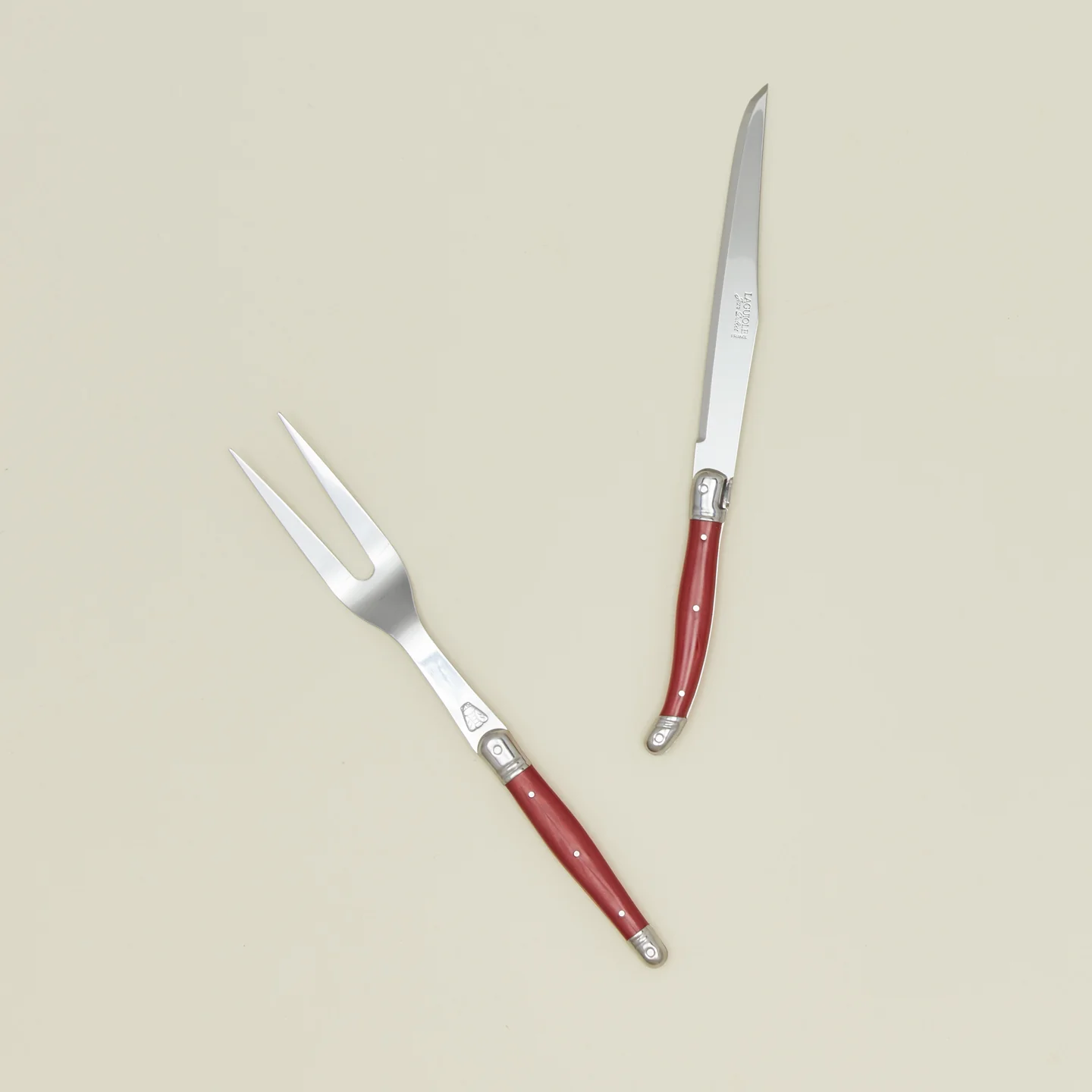 Jean Dubost Carving Set - Red - Image 2