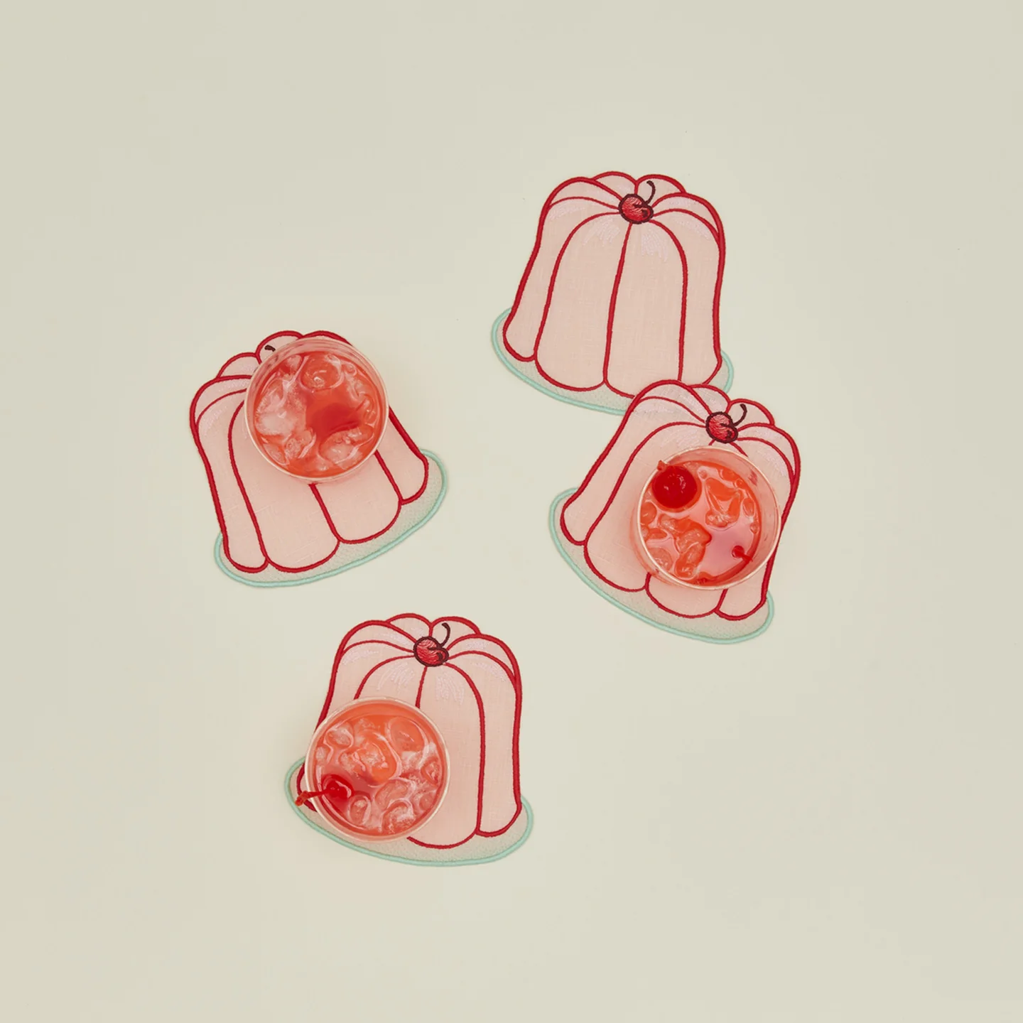 Jello Mold Cocktail Napkins, Set of 4 - Image 2