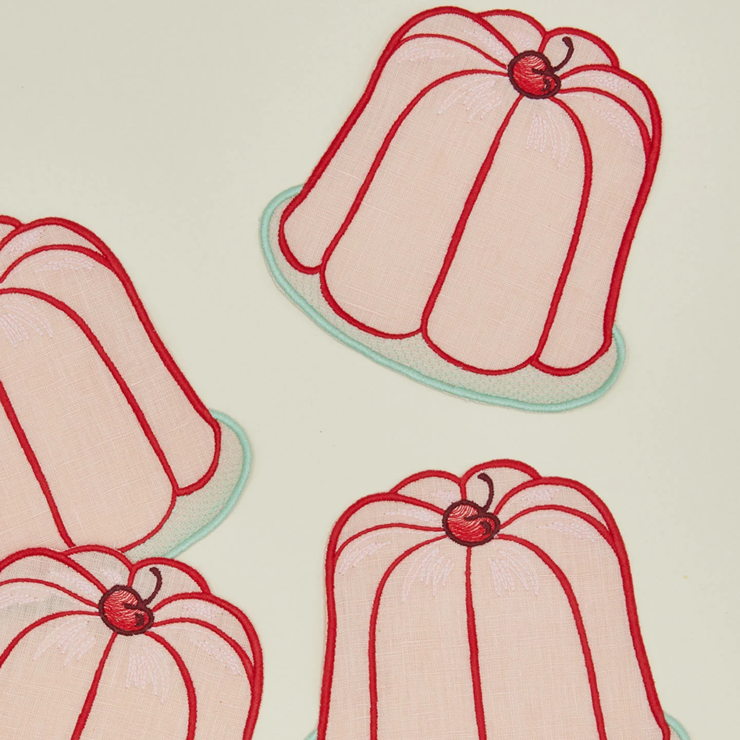 Jello Mold Cocktail Napkins, Set of 4 - Image 3