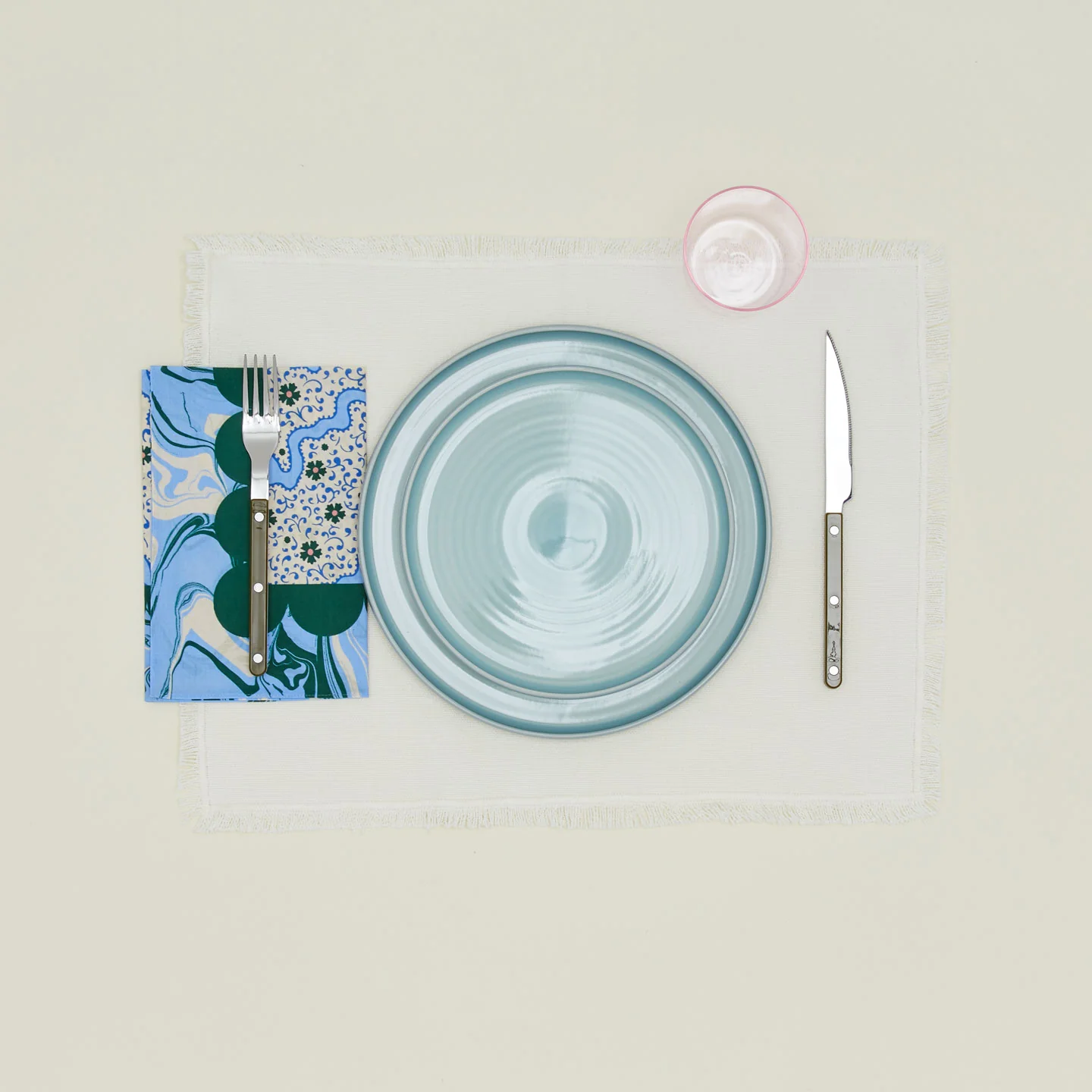 Mixed Floral Napkin, Set of 2 - Cornflower - Image 2