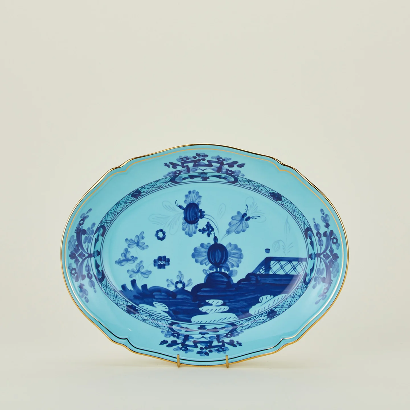 Oriente Italiano Oval Platter, 15" - Iris