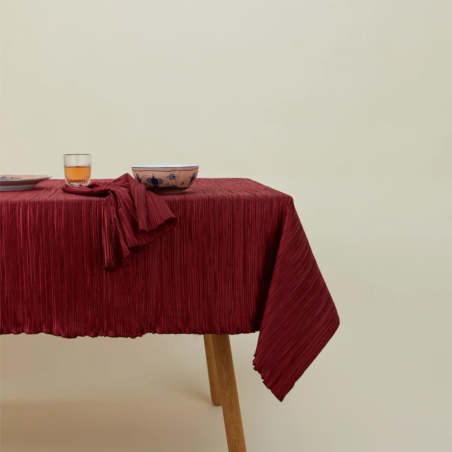 Pleated Tablecloth - Red - Image 2
