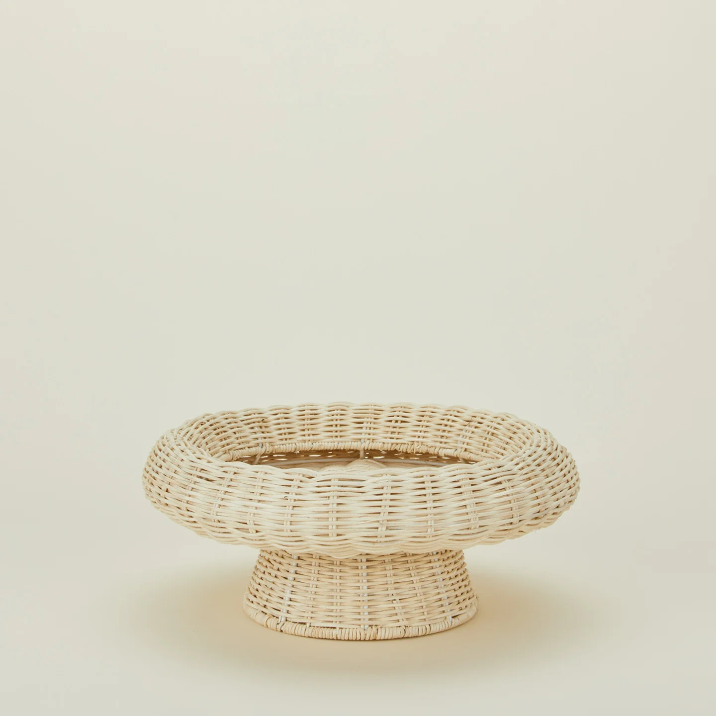 Rattan Pedestal Bowl - Natural
