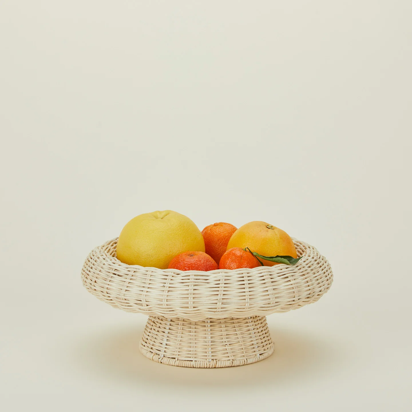 Rattan Pedestal Bowl - Natural - Image 2
