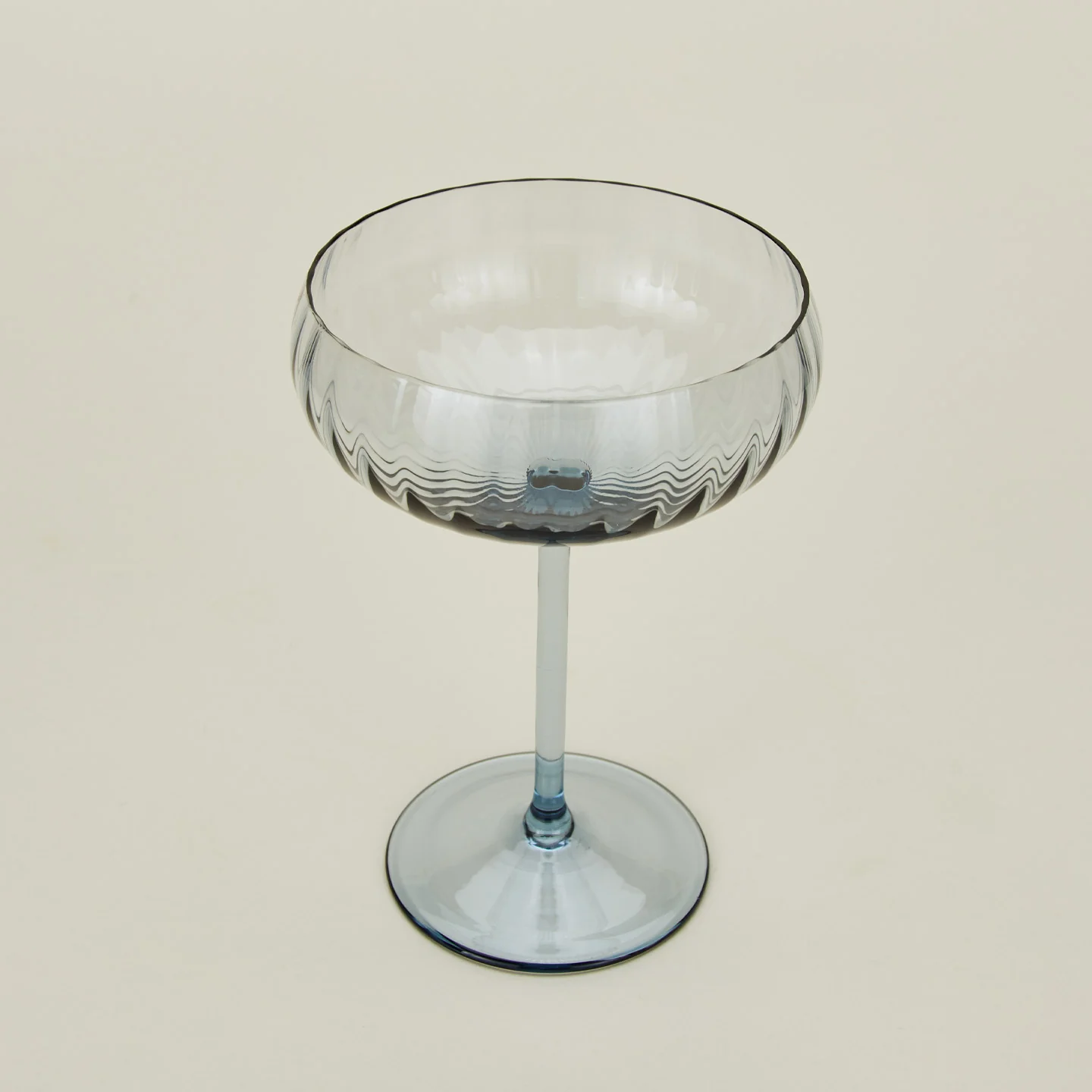 Ribbed Cocktail Coupe, Set of 2 - Blue - Image 4