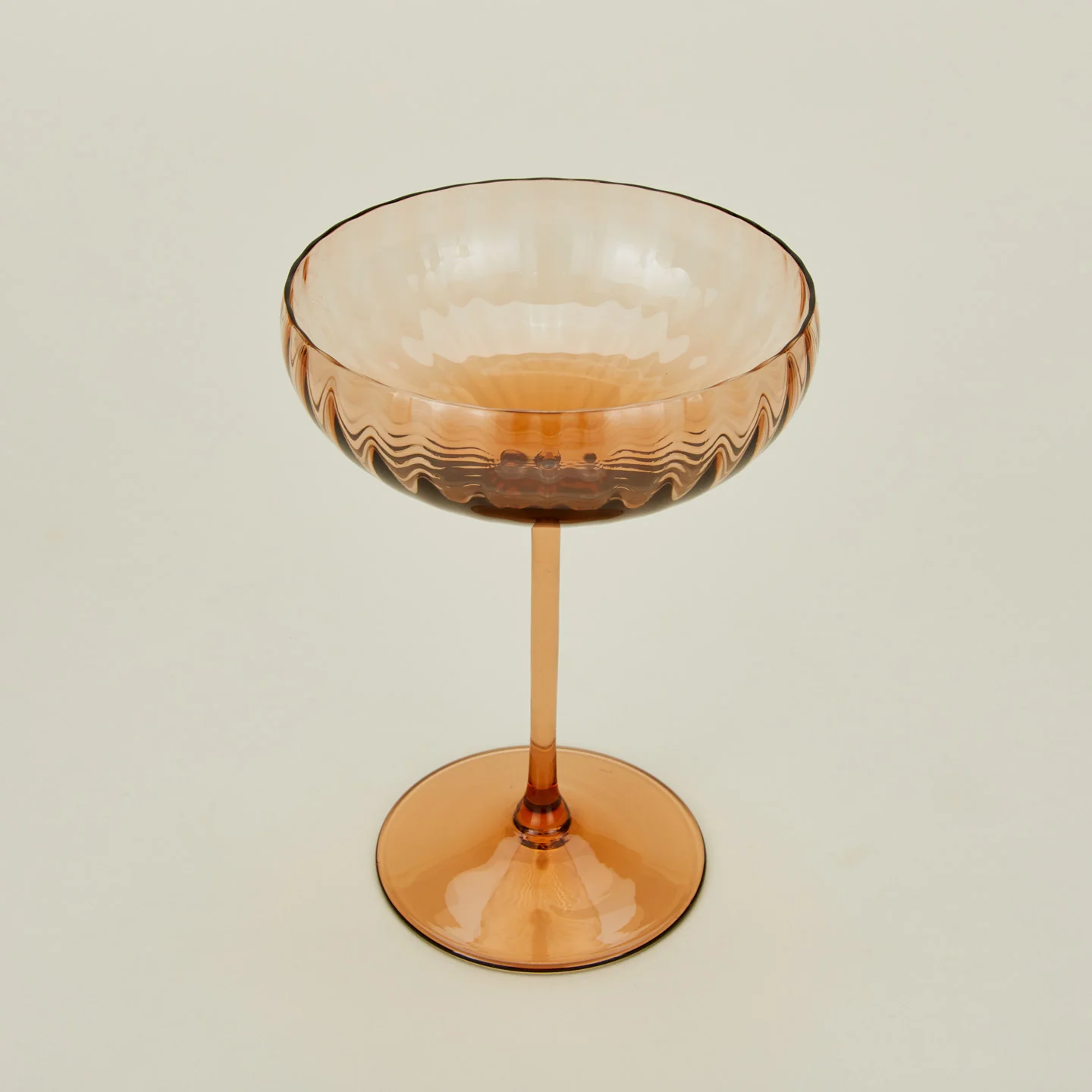 Ribbed Cocktail Coupe, Set of 2 - Brown - Image 4