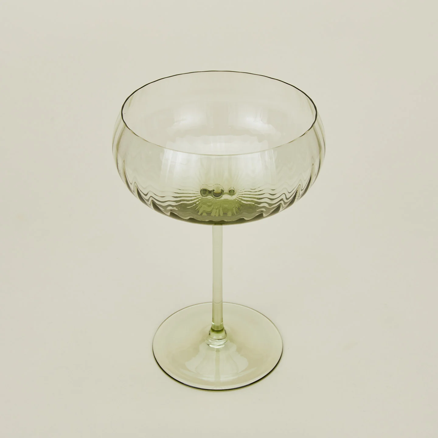 Ribbed Cocktail Coupe, Set of 2 - Olive - Image 4