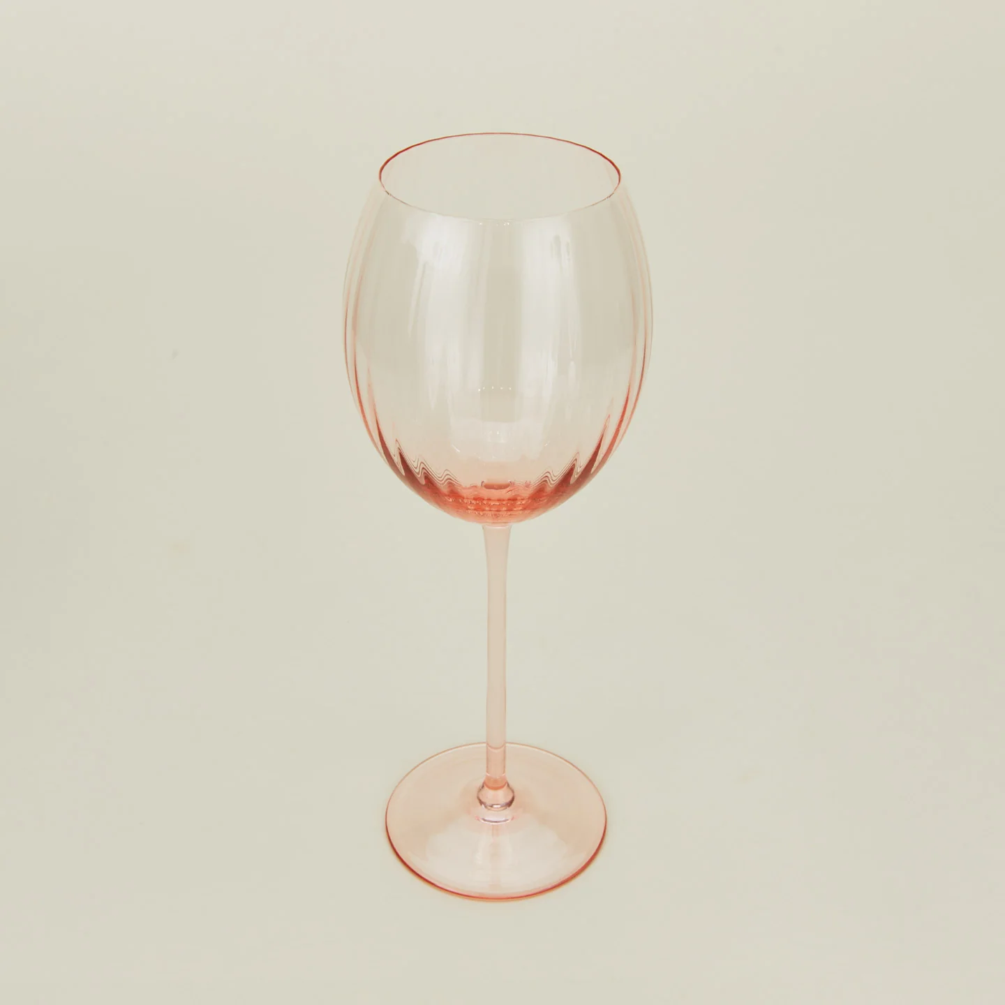 Ribbed White Wine Glass, Set of 2 - Blush - Image 4