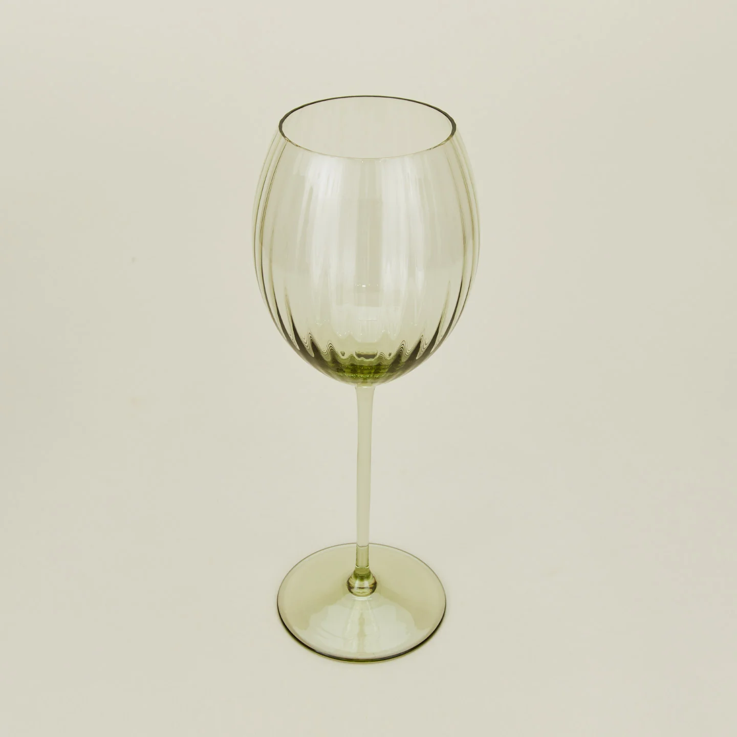 Ribbed White Wine Glass, Set of 2 - Olive - Image 4