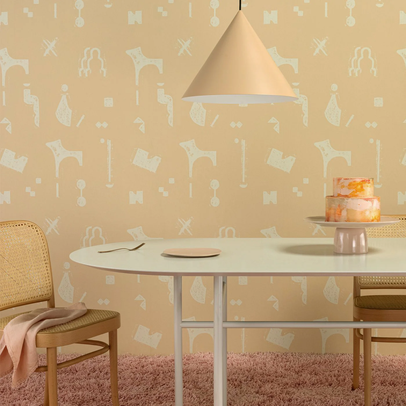 Rubbings Wallpaper - Eggshell - Image 3