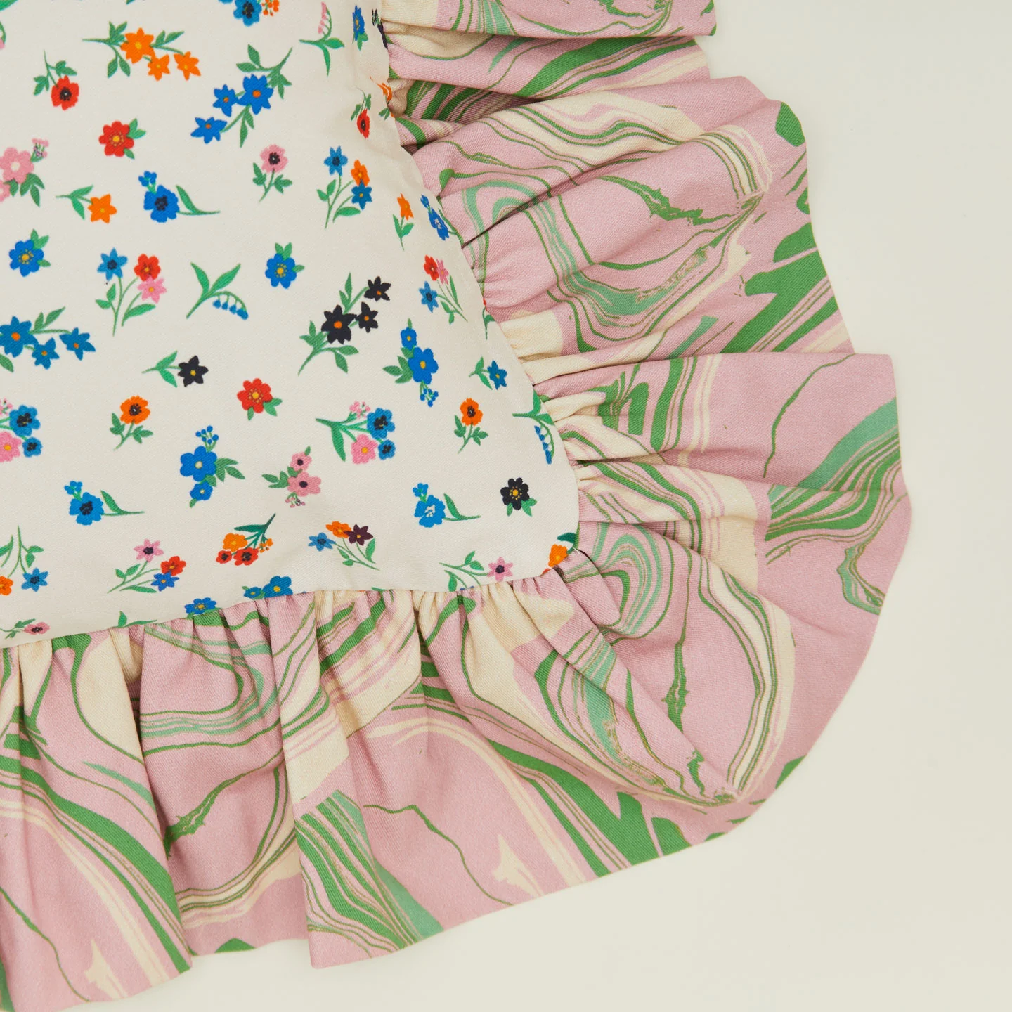 Ruffled Floral Cushion - Peony - Image 2