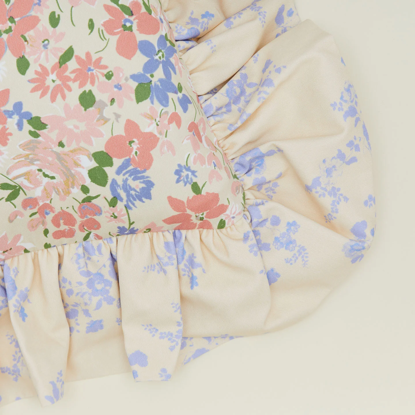 Ruffled Floral Cushion - Rose - Image 2
